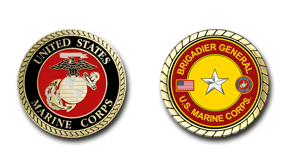 US Marine Corps Brigadier General Challenge Coin Officially Licensed