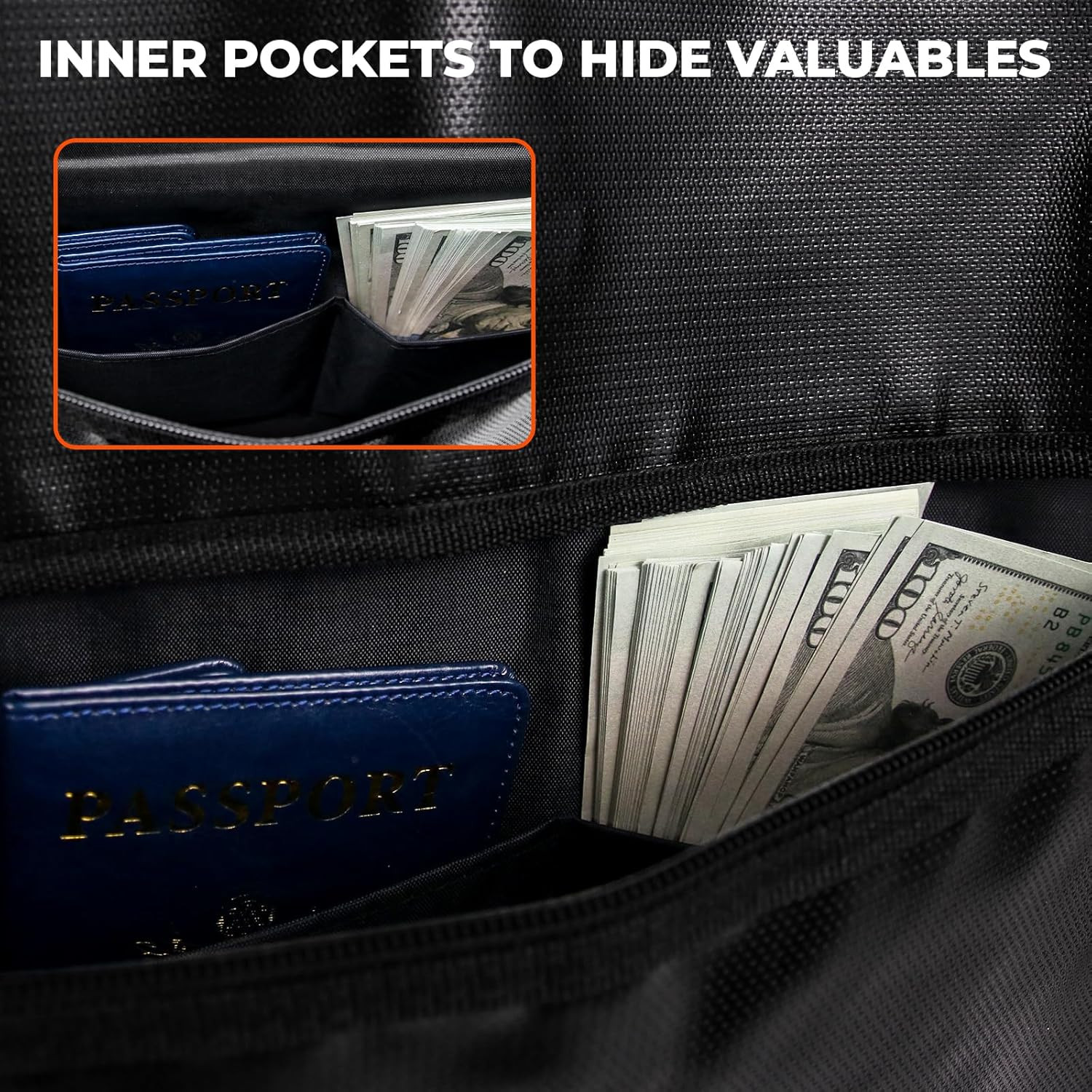 Hanger Diversion Fireproof Safe, Hidden Compartment for Home & Travel, Secret Sa