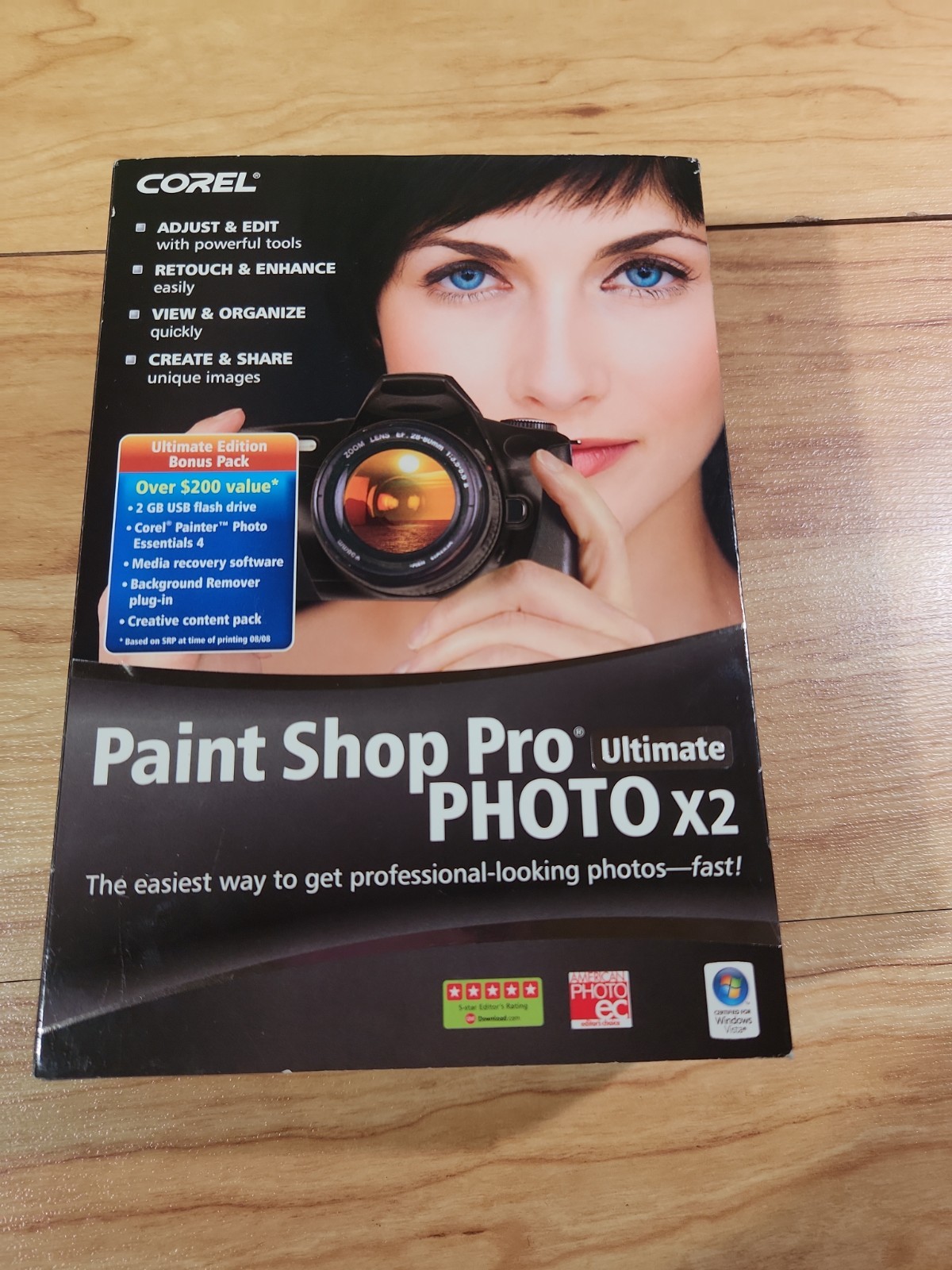 Corel Paintshop Pro Photo X2 Ultimate CD PC Photo Shop Software W/ Key Open Box