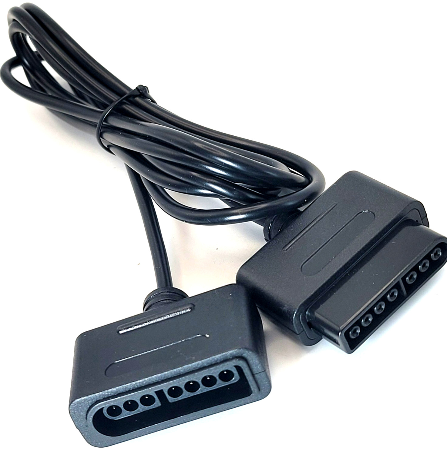 SNES / Super Nintendo Controller Extension Cable Cord (6 Feet) - Black