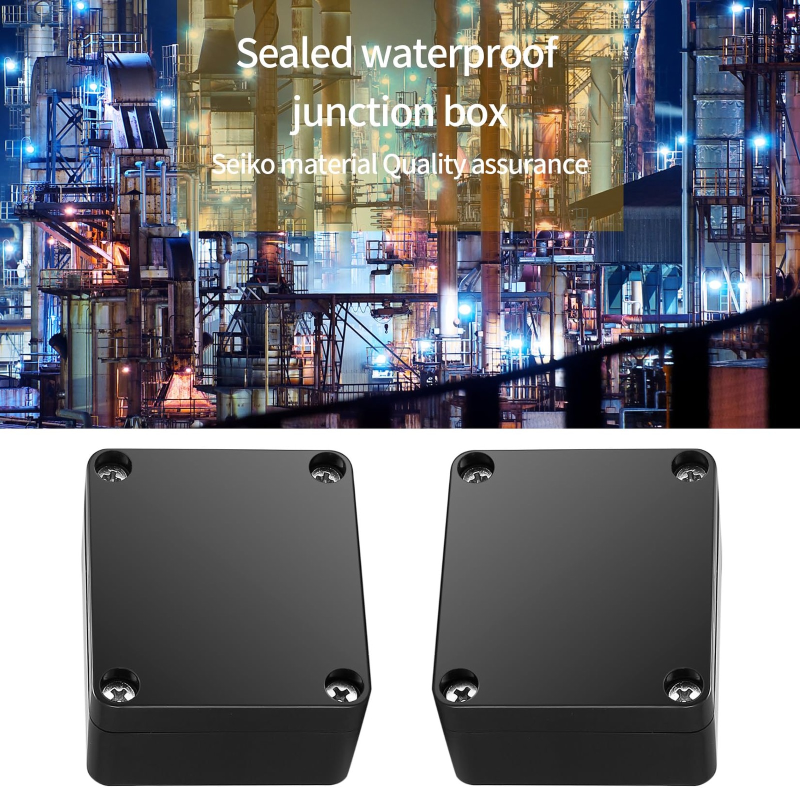 Project Box, 4 Pcs Electrical Junction 4 Small Boxes, black