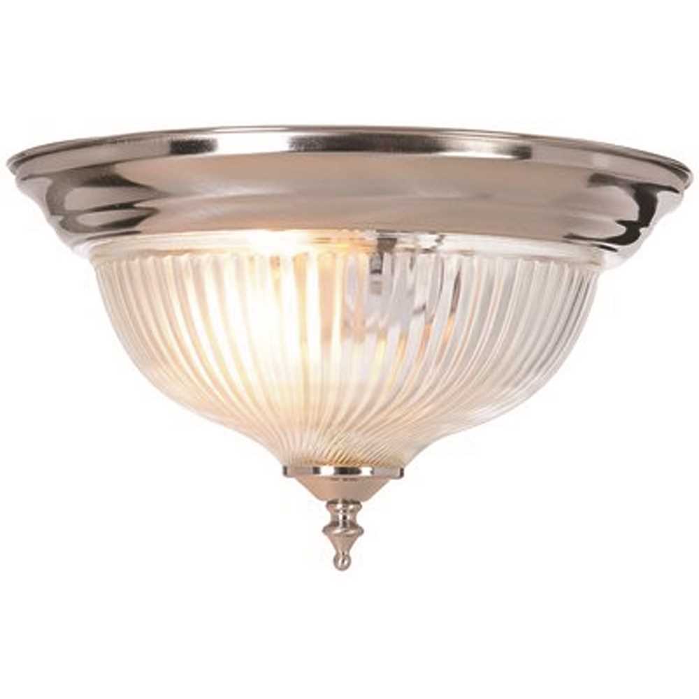 Monument 558726 One Light Brushed Nickel Flushmount