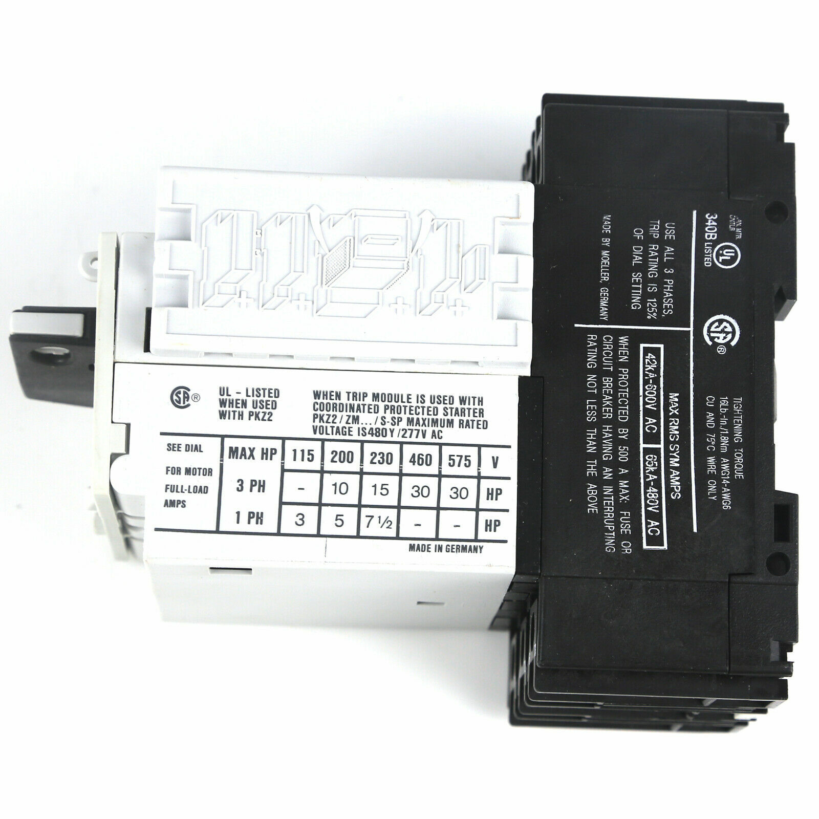 New In Box MOELLOR ZM-40-PKZ2 Motor Switch Release