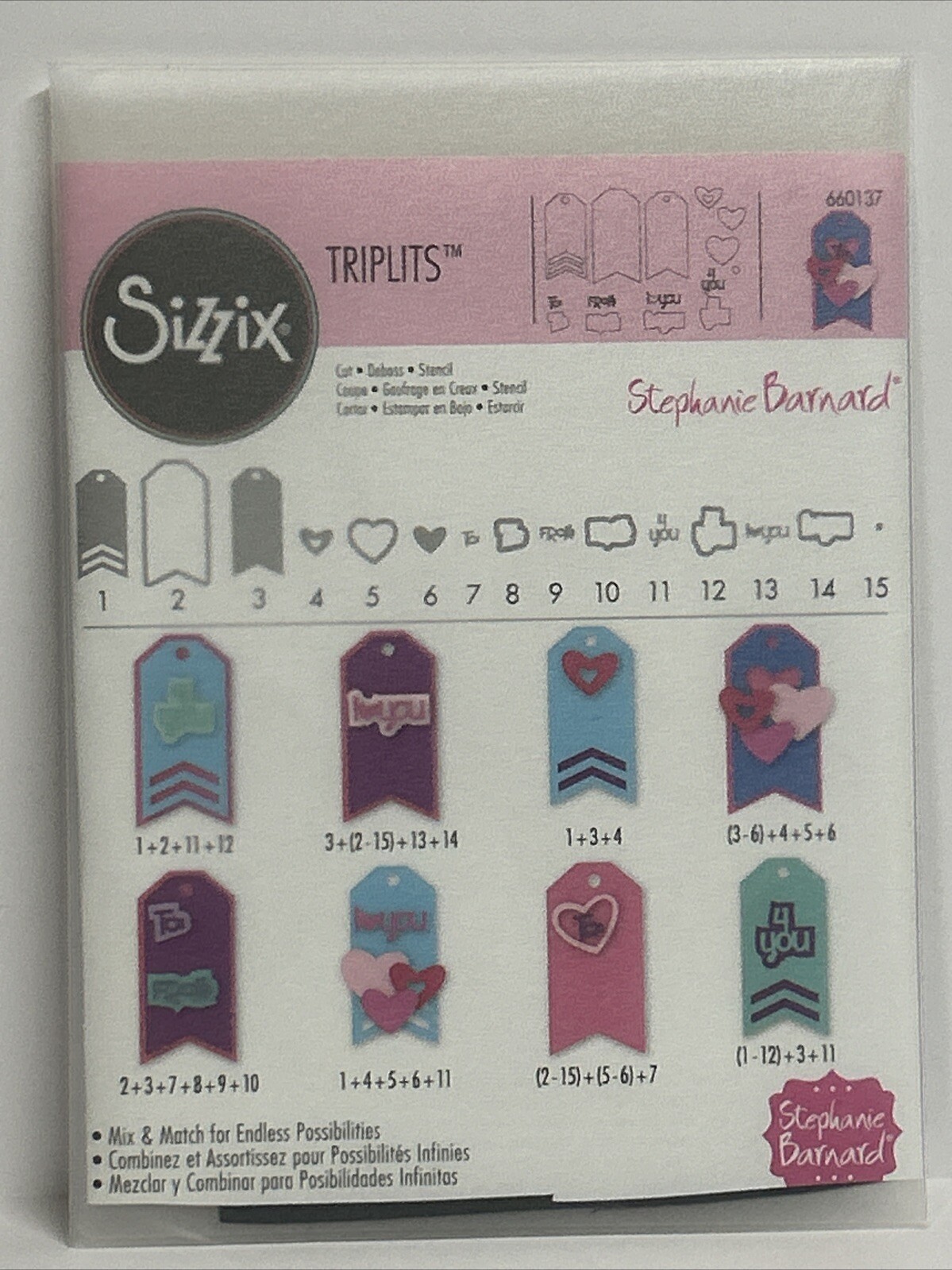 Triplits Chevron Tags Die Set 660137 Stephanie Barnard