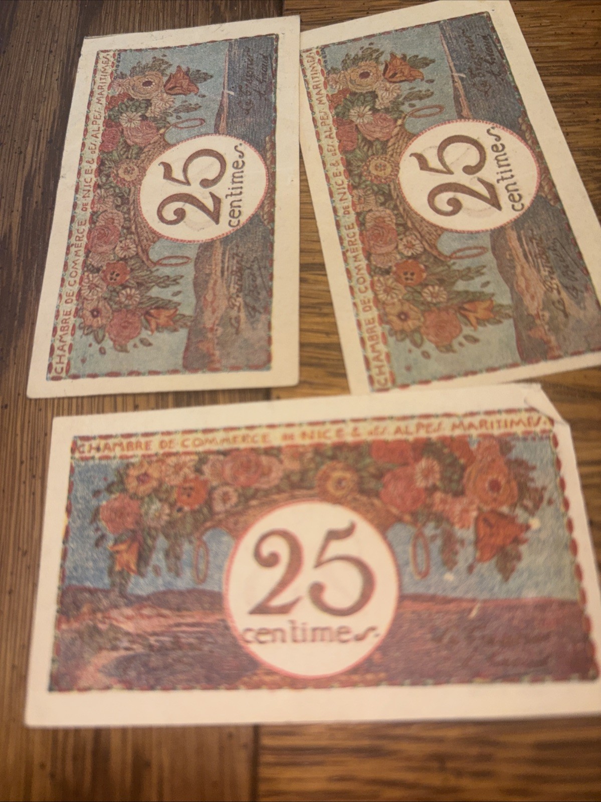 Billet 25 Centimes Nice Et Alpes Maritimes Three Of Them
