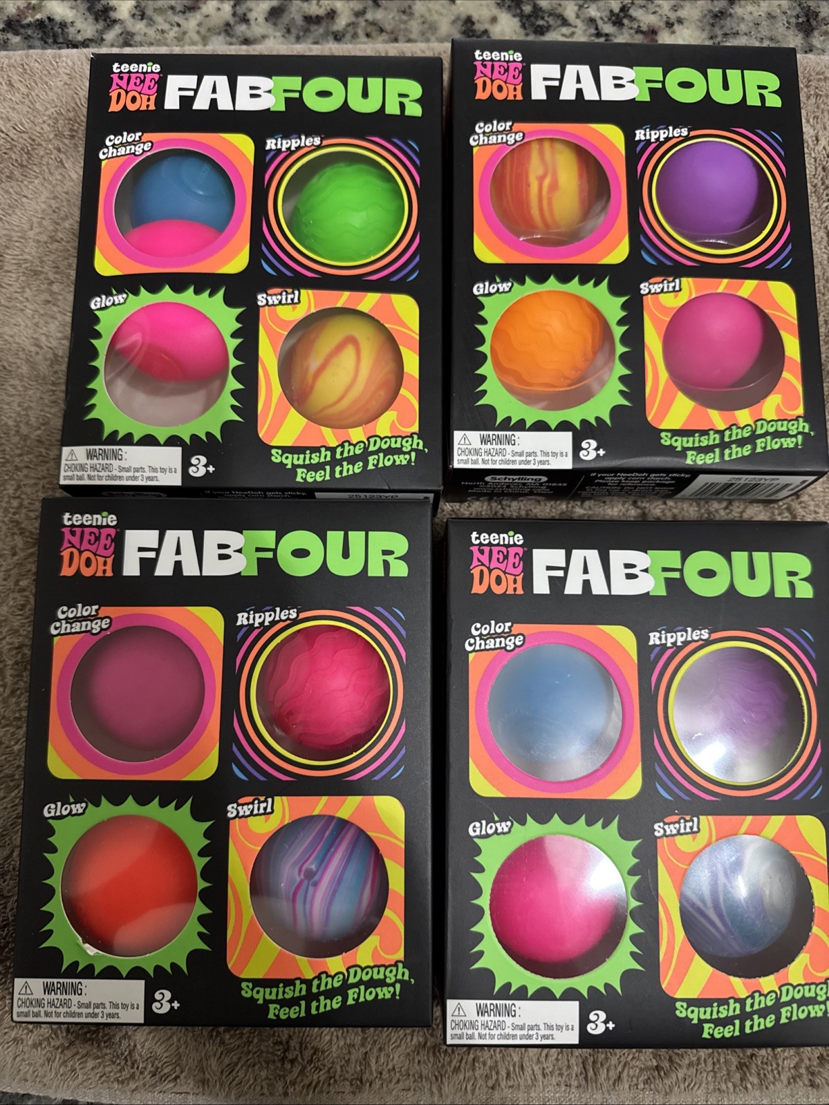 *NEW* Nee Doh Teenie Fab Four Needoh 4 Pack 🔥 RARE Find Random Colors No Pick