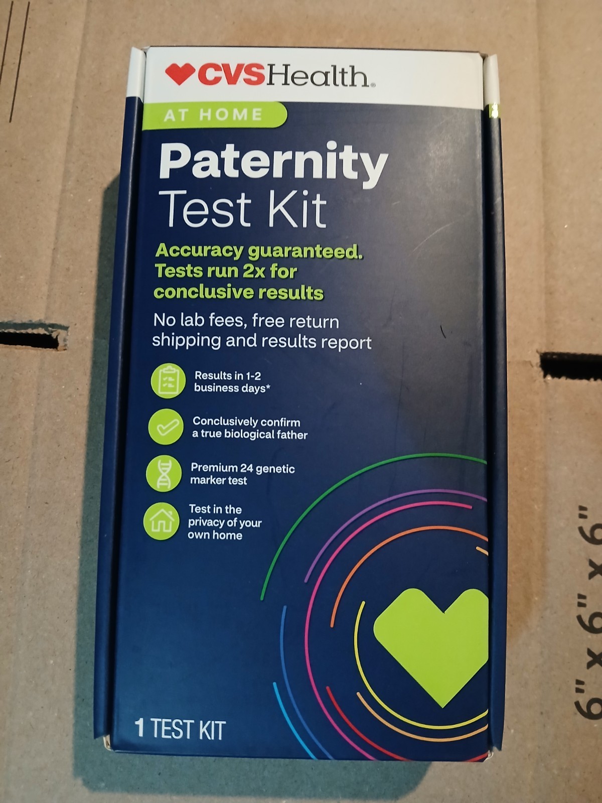 CVS - Paternity Test Kit - (1) Kit - Test Runs 2X - New FACTORY SEALED