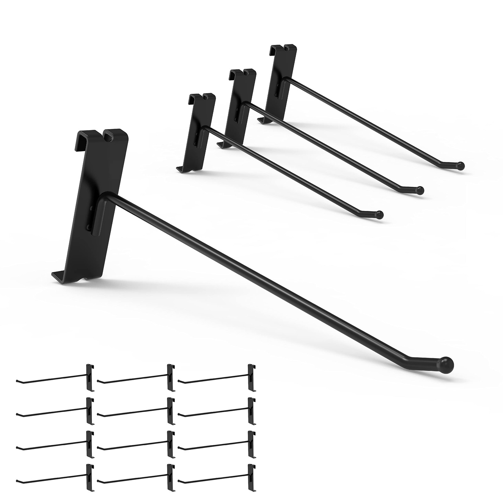 32 PCS 8 Inch Gridwall Hooks For 3x3 Inch Wire Grid Panel Black Heavy Duty