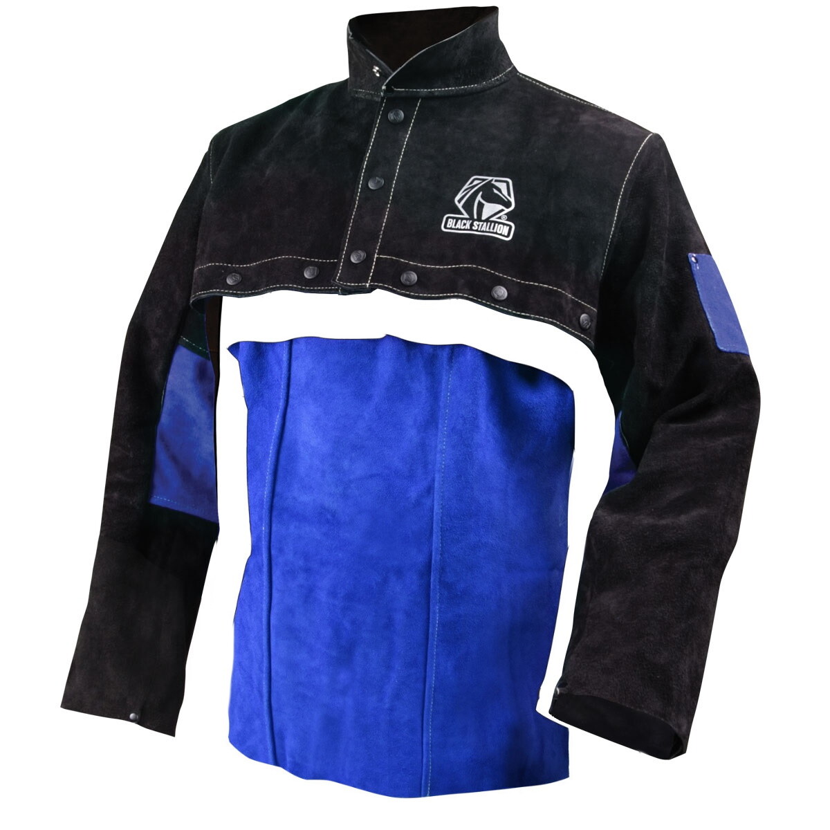 Revco Black Stallion Color Block Leather Cape Sleeves w/Bib (2XL) (JL1021-BB)