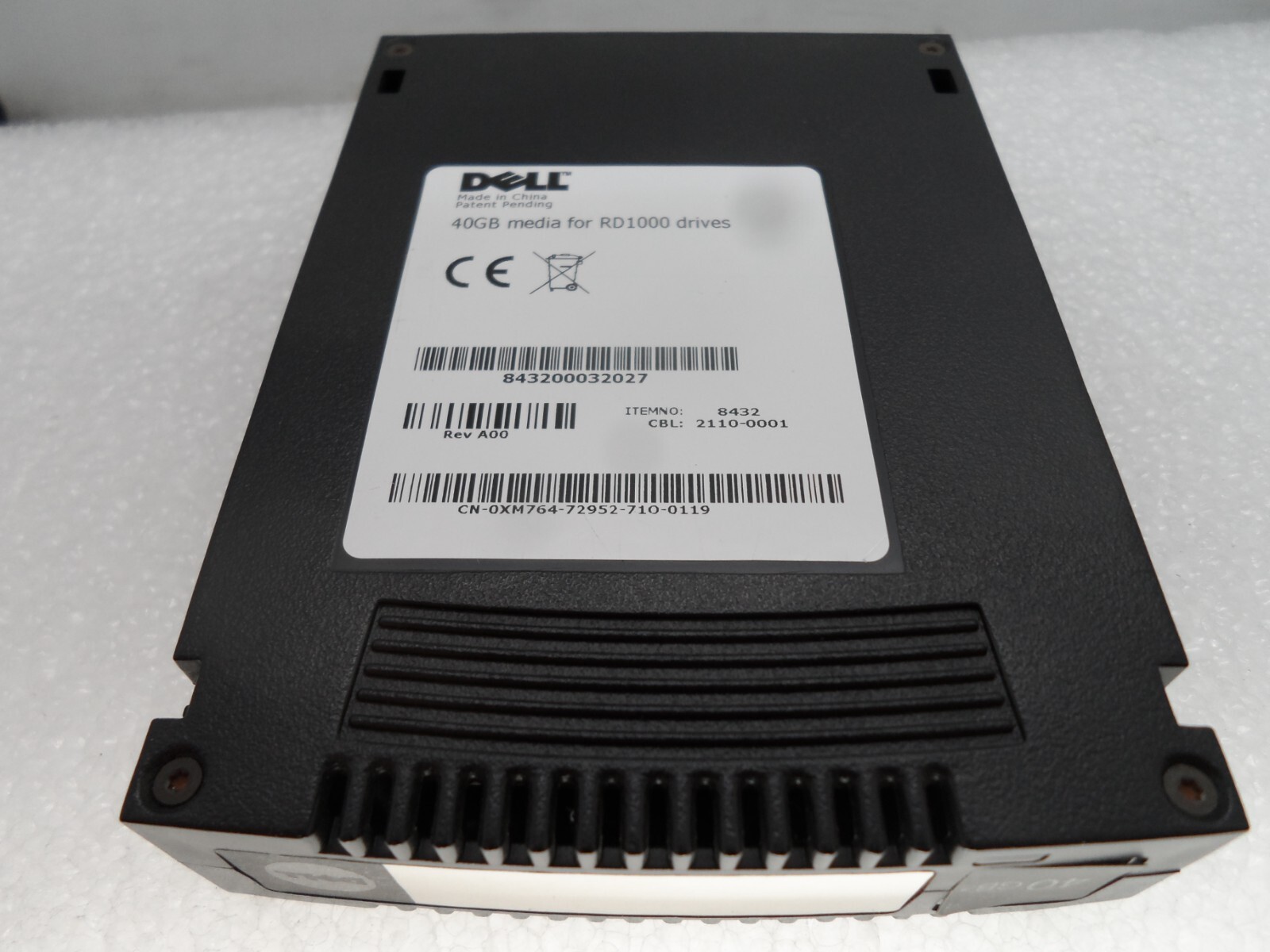 Used DELL 40GB 80GB Media for RD1000 0XM764 XM764 Removable Data Cartridge