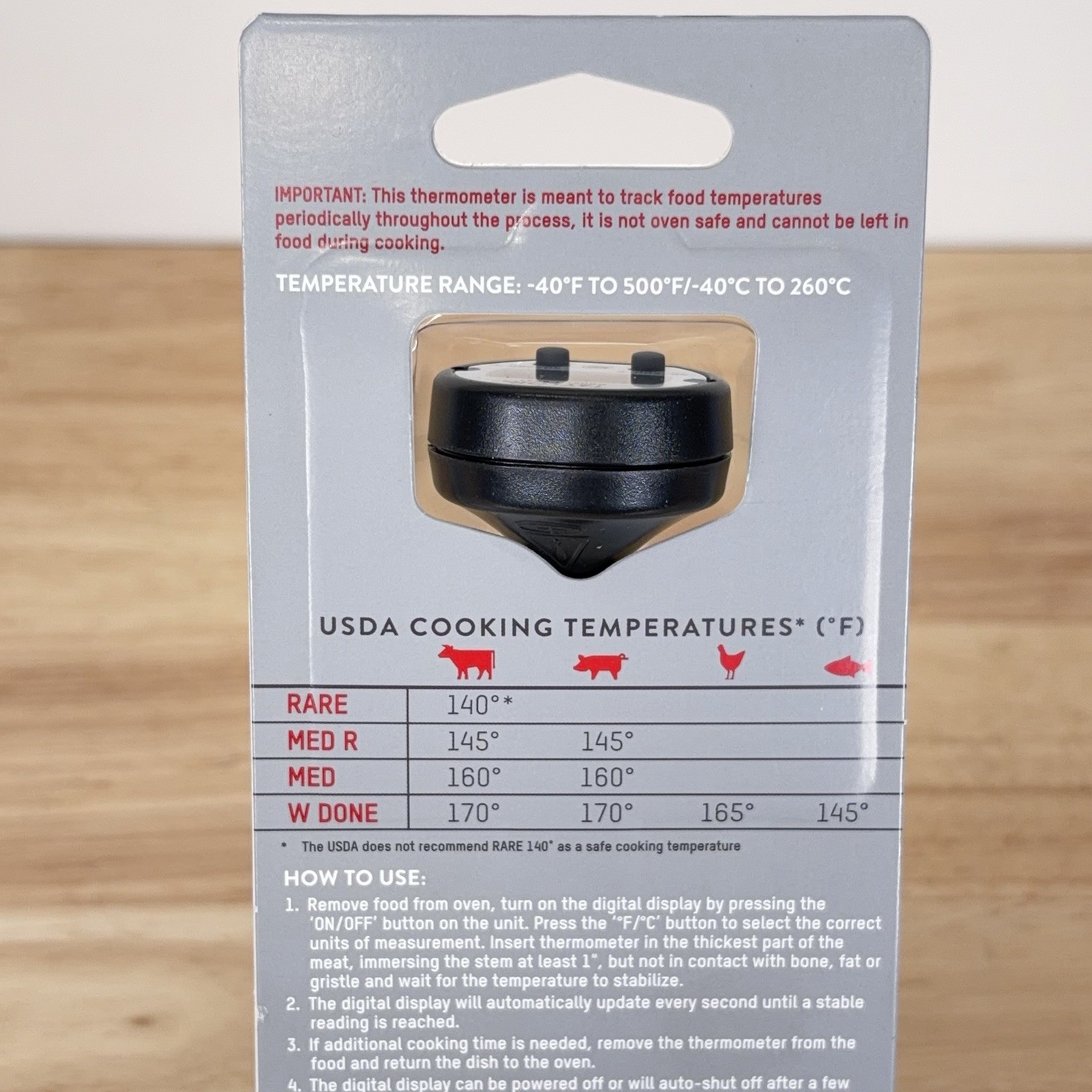 Taylor Instant Read Digital Pocket Probe High Temp Thermometer – 9841