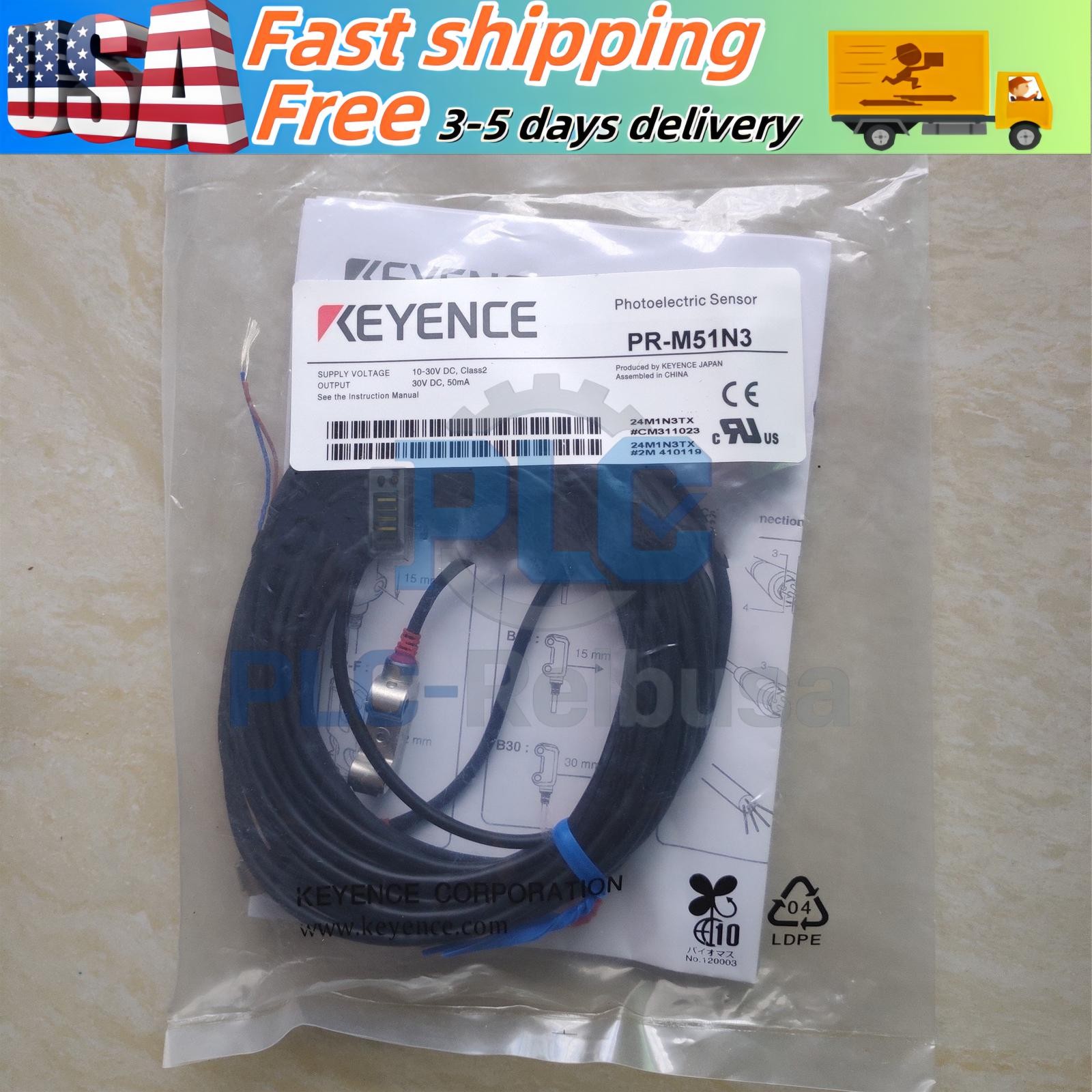 1PC New Keyence PR-M51N3 PRM51N3 Photoelectric Sensor In Box US Free TAX