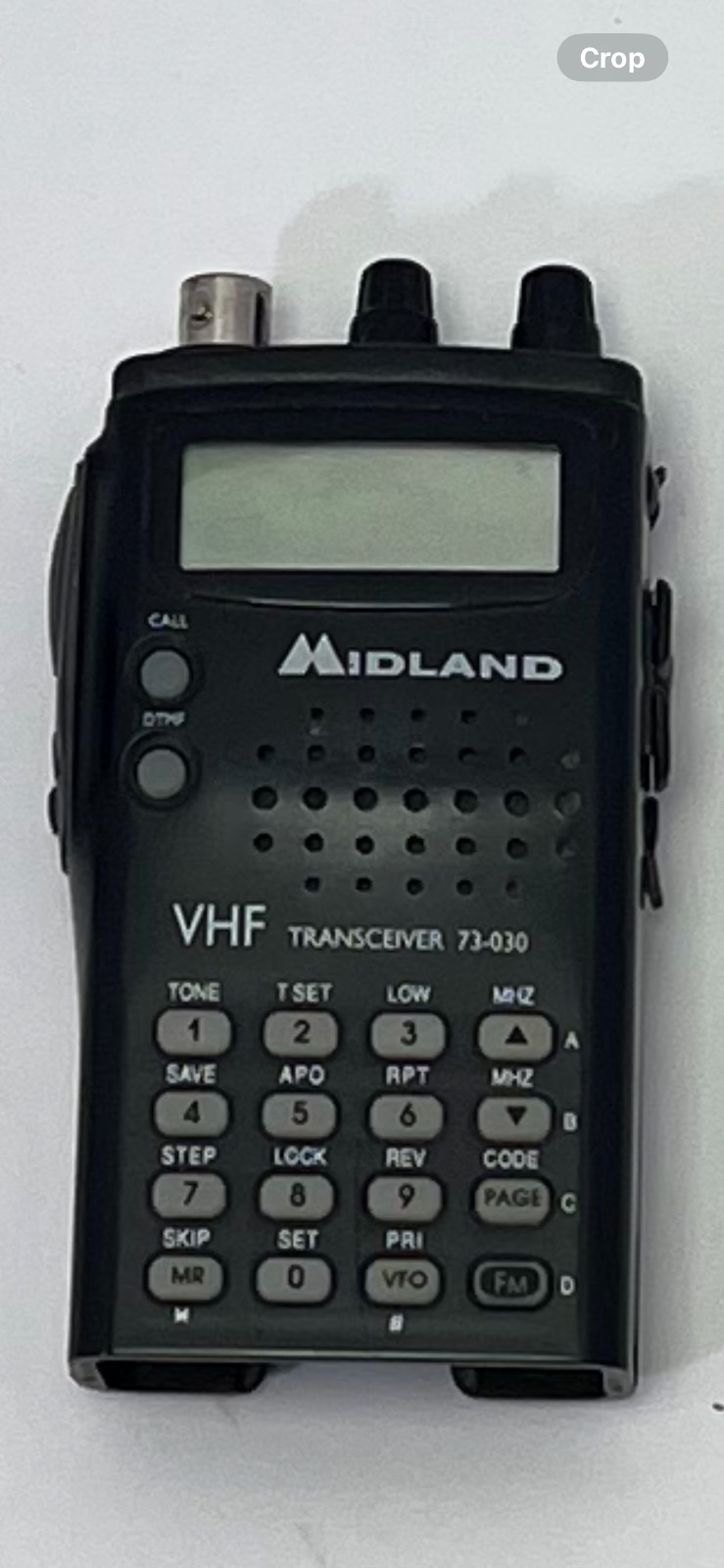 Midland 73-030 VHF Handheld Transceiver w/ BNC Antenna 2M Tuned Tested