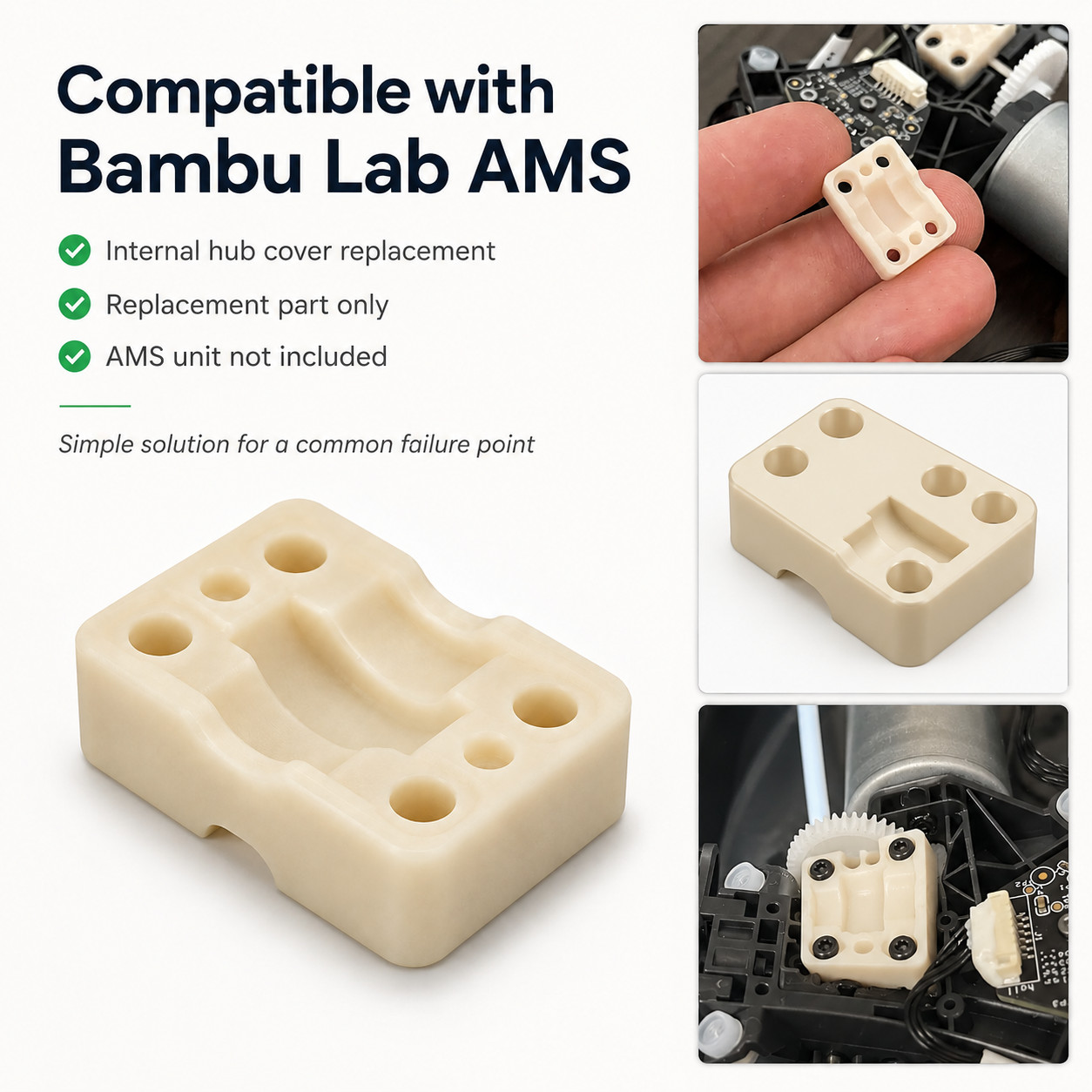 4 Pack Bambu Lab AMS Internal Hub Cover PETG Repair Replacement Part