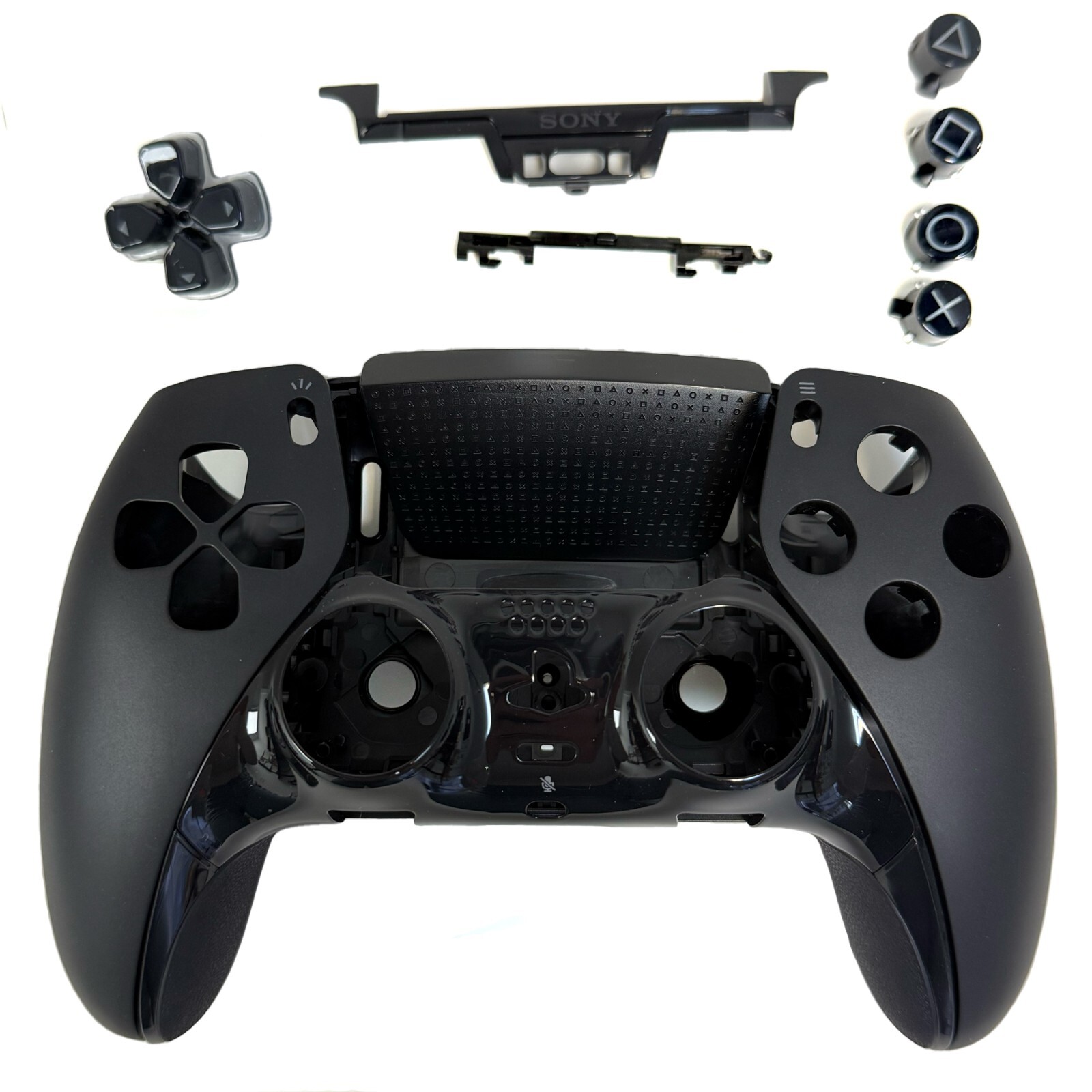 Original OEM Full Set Shell Buttons Replacement for PS5 DualSense Edge Black