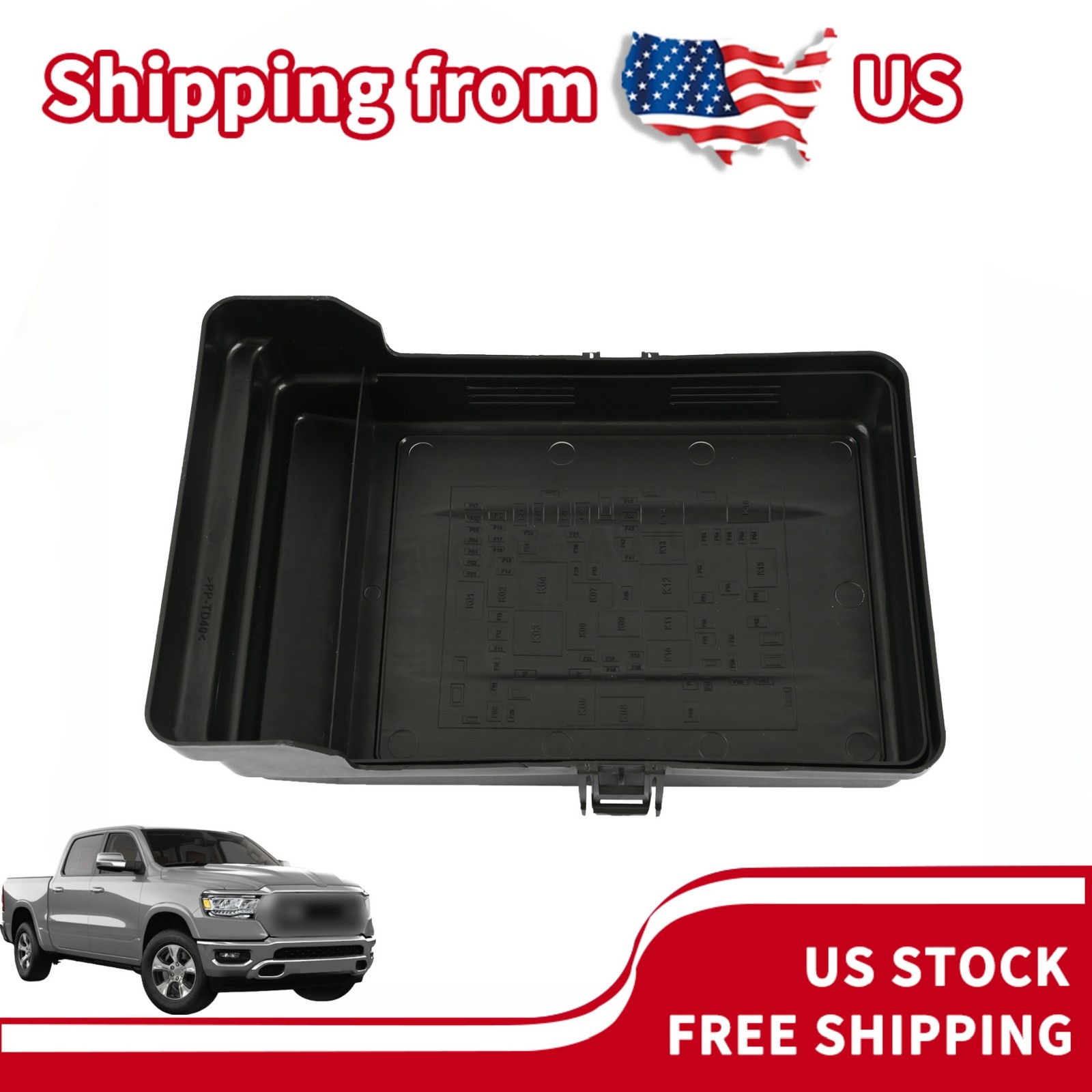 For 2019 20 21 22 23 2024 RAM 1500 Fuse Box Cover Lid PDC Cover 68465573AA