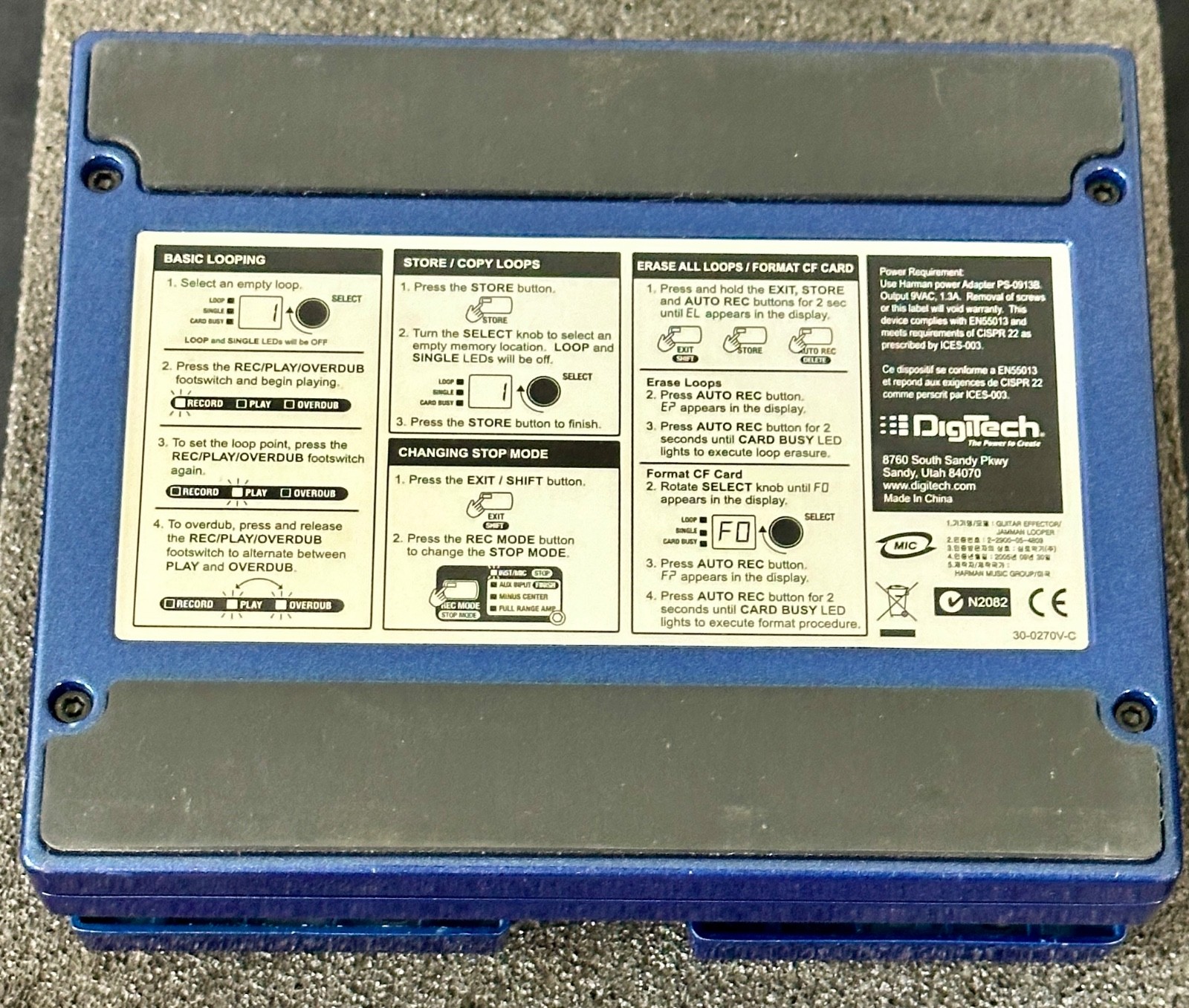 DigiTech JamMan Looper - Blue