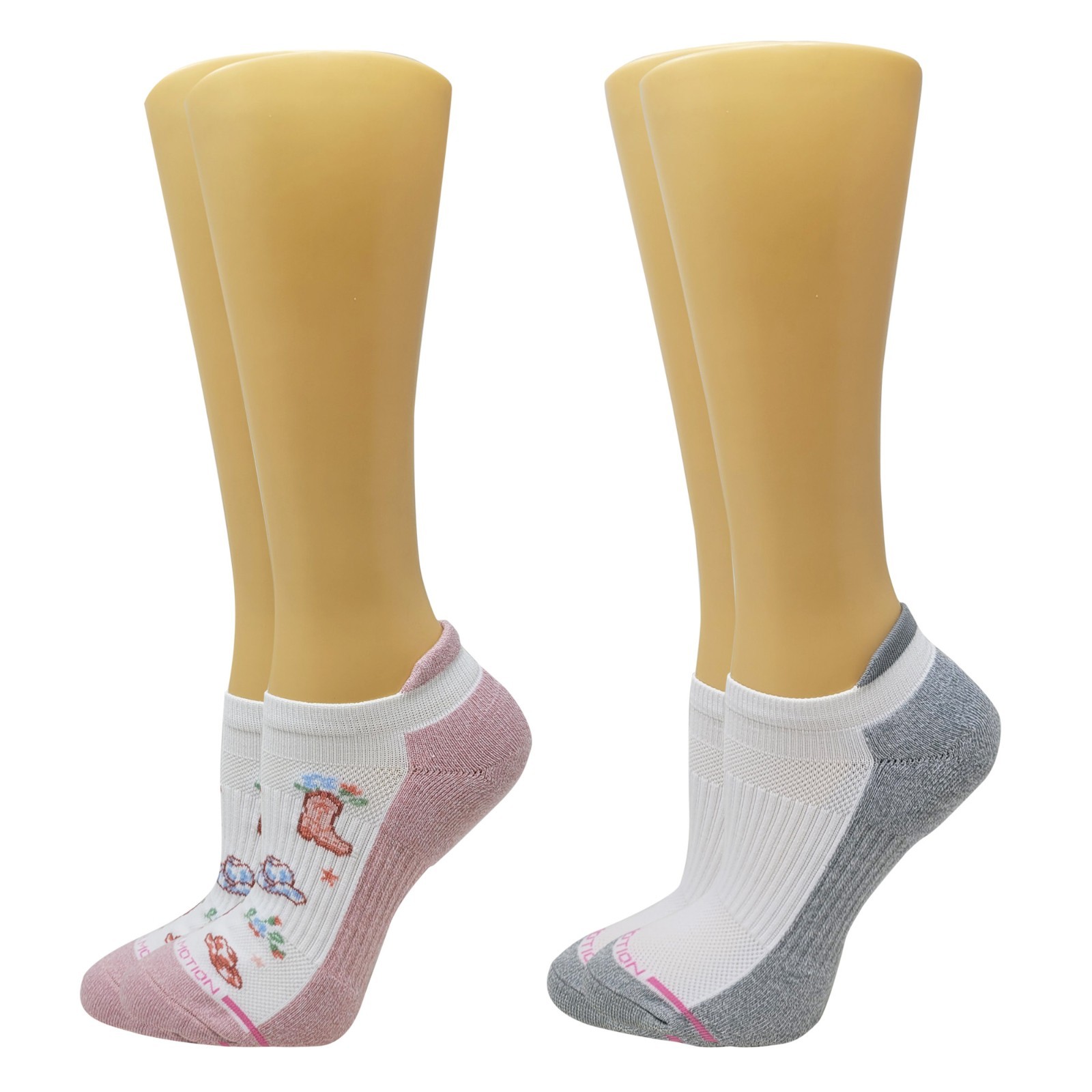Dr. Motion Women's 2 Pack Cute Design Compression Ankle Socks