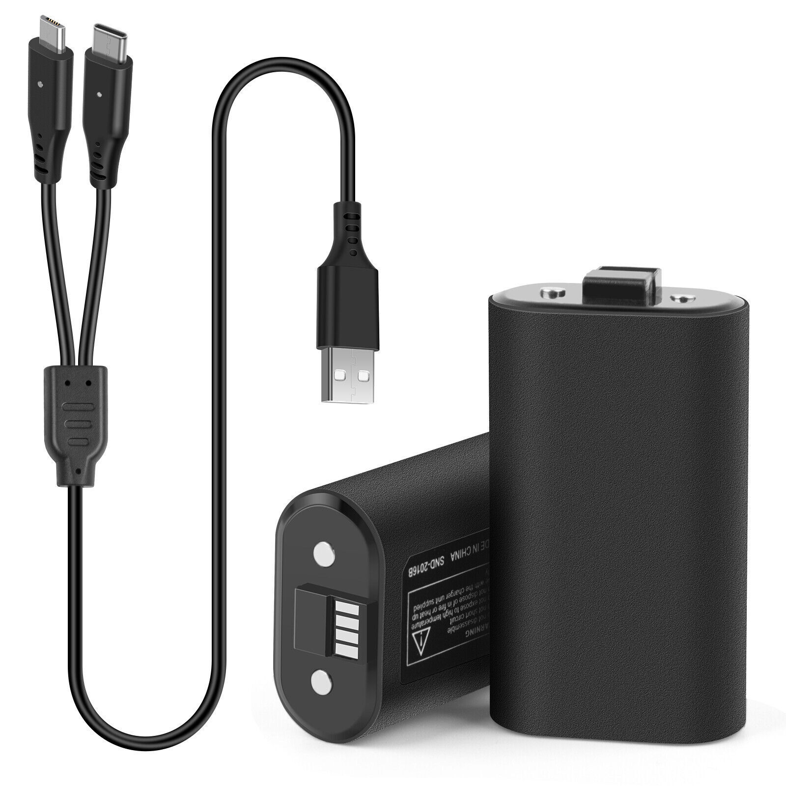2*Rechargeable Battery+USB Charger Cable Pack For XBOX One/360/S/X Controller US