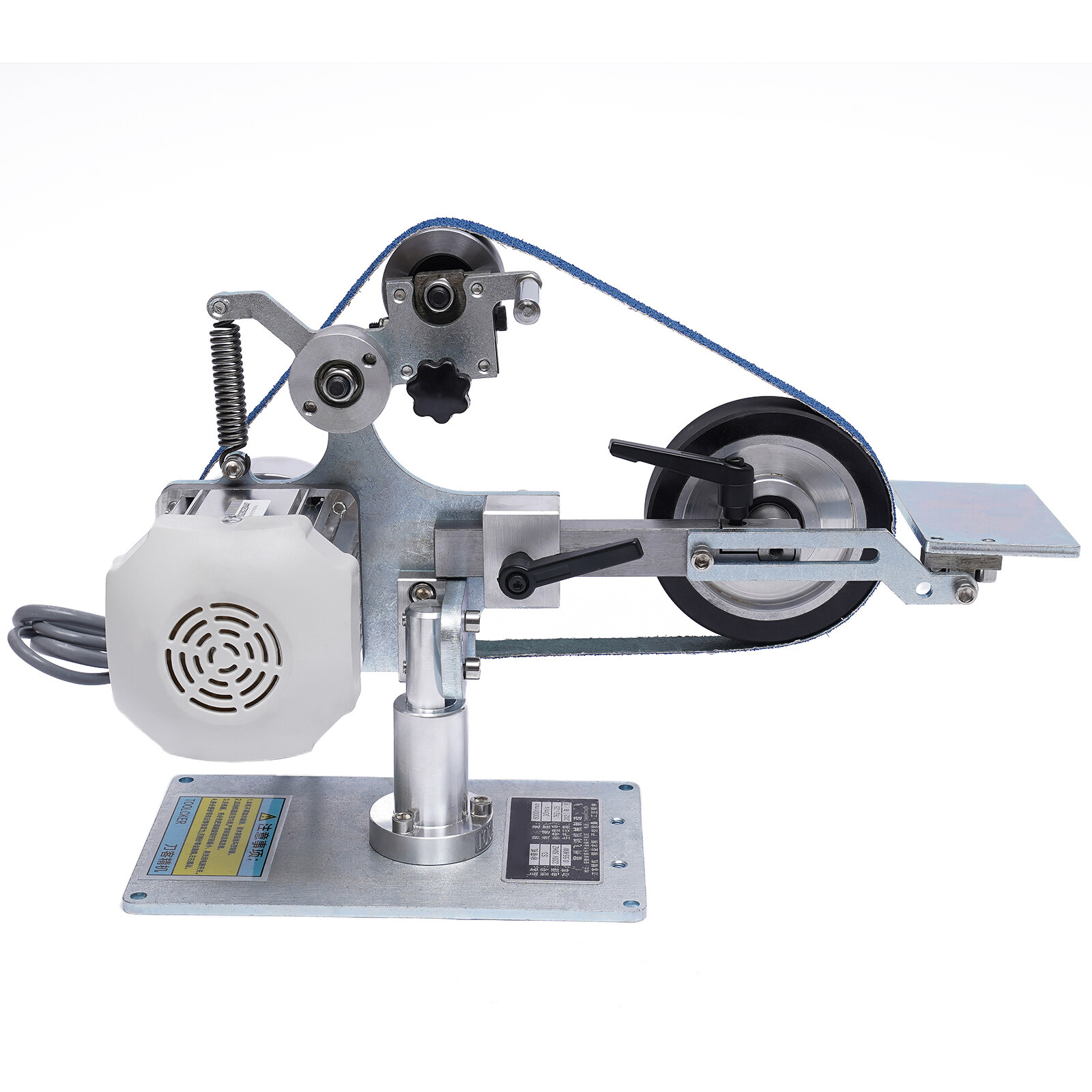 110V 550W 1x30"Belt Sander + Motor Polishing Sharpener Fixed Angle Grinder Tool