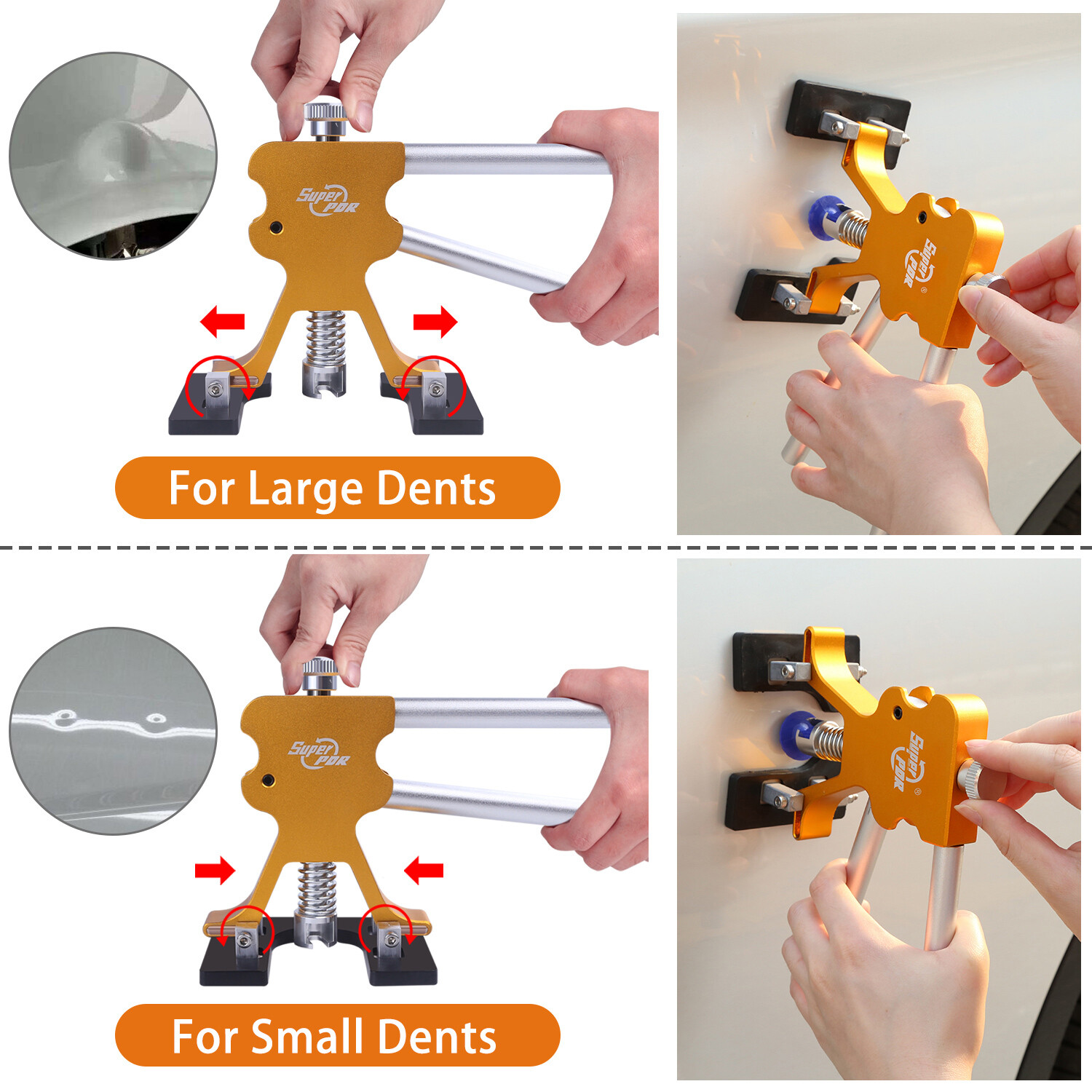 PDR Car Body Dent Puller Bridge Lifter Tool Paintless Hail Remover Repair Kit