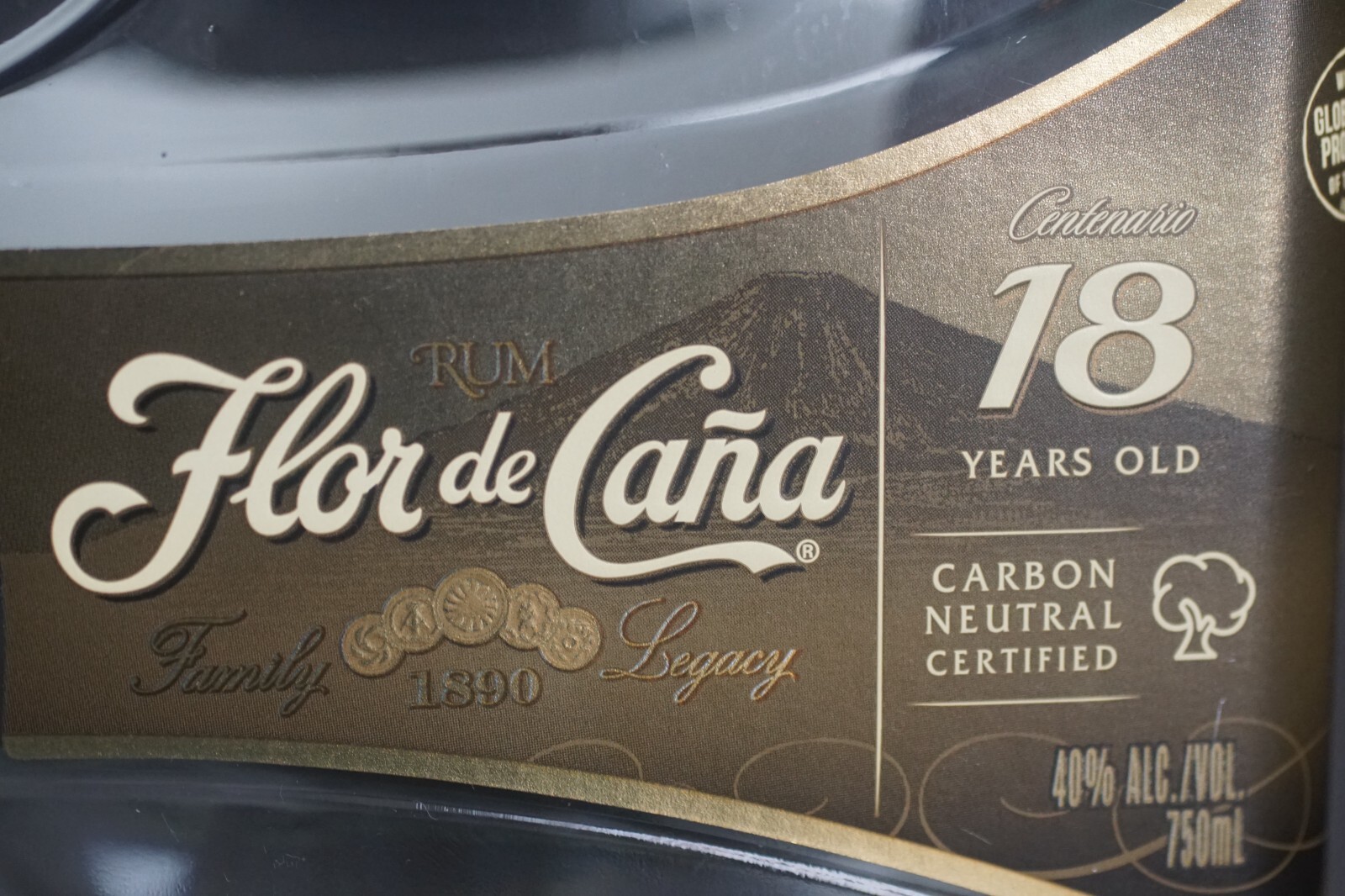 Flor de caña Nicaraguan Rum 18 Years EMPTY Bottle/Box
