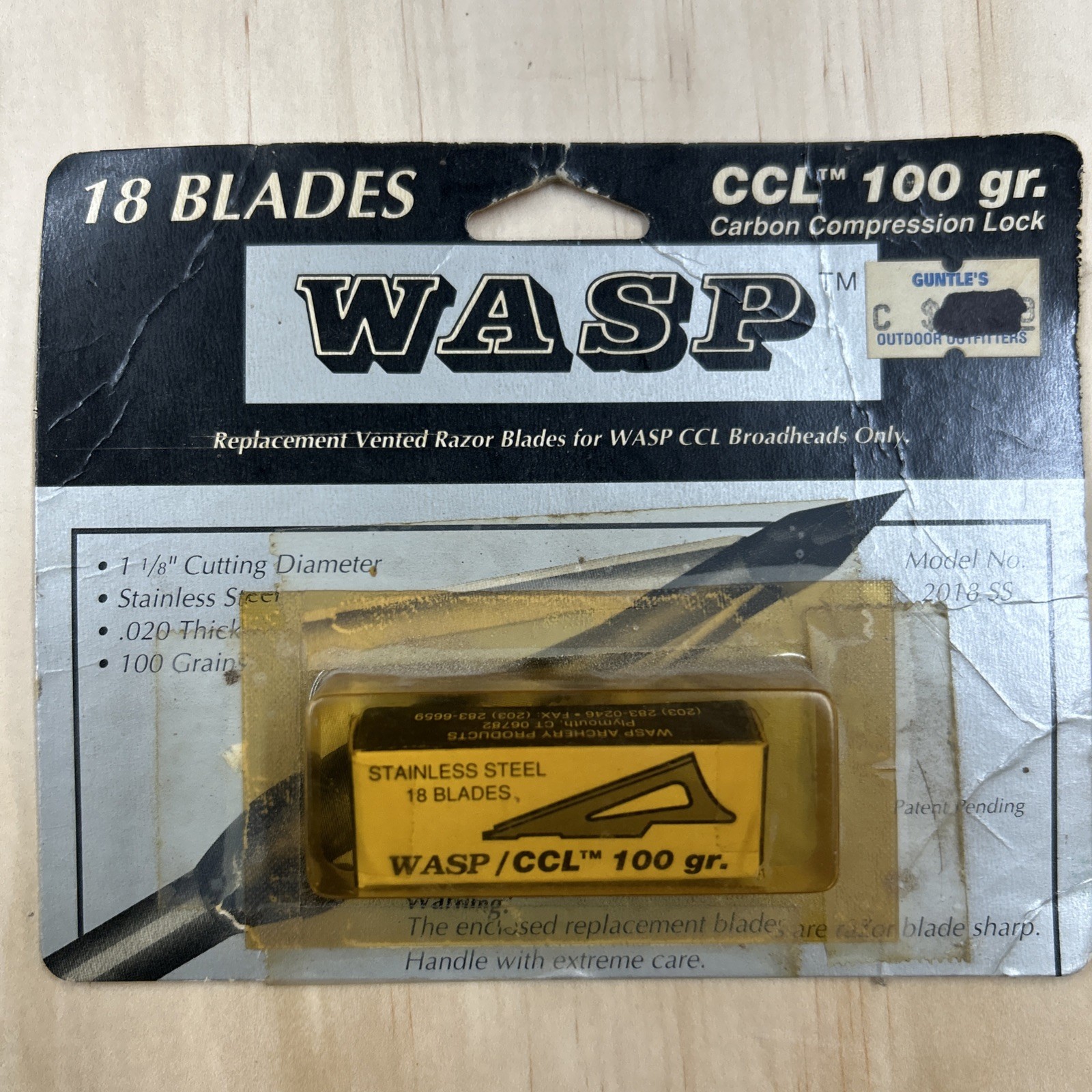 18 Wasp 100 grain CCL 1 1/8" replacement blades Model 2018 ss