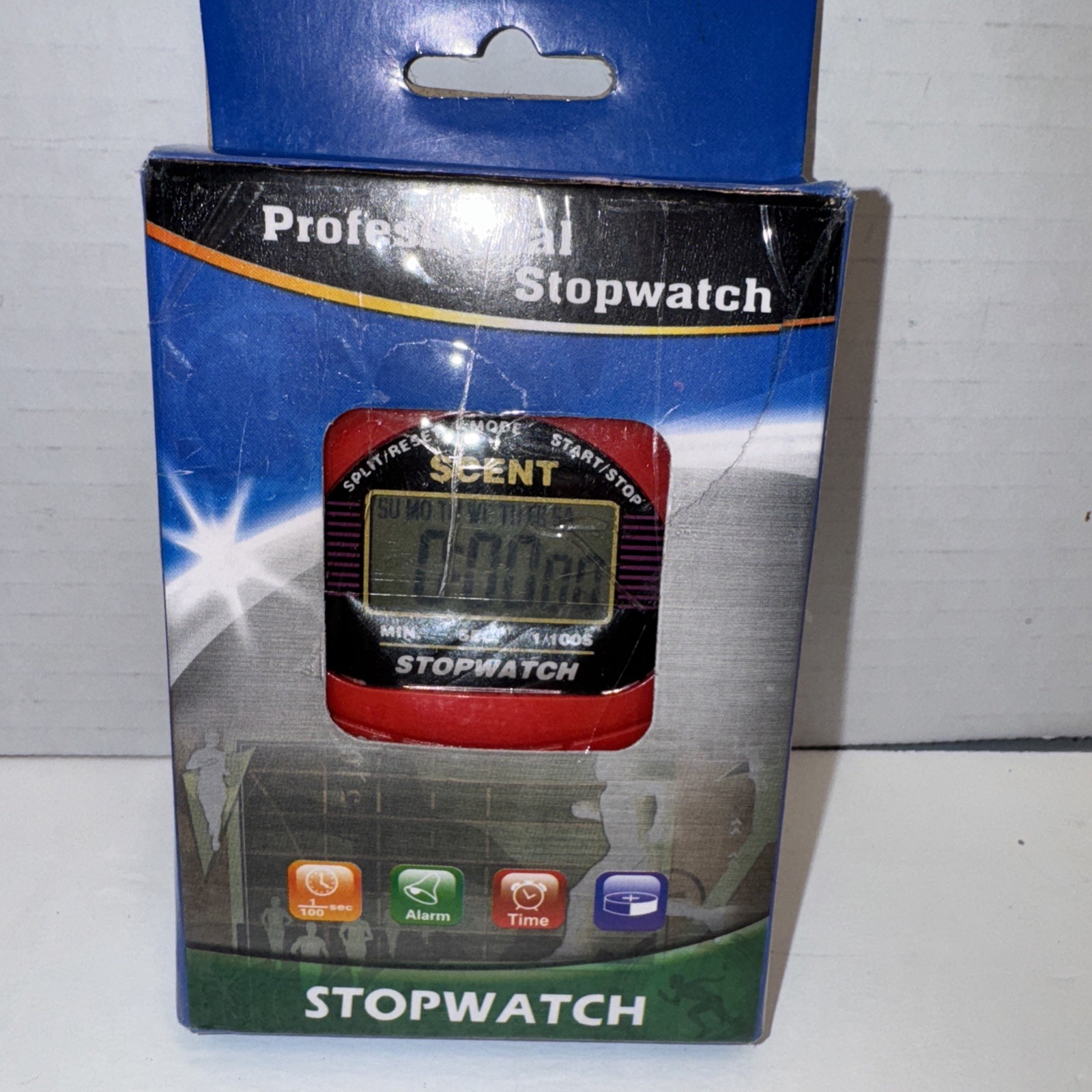 Scent 03012 Orange  1/100TH Sec Split/Lap Time Sport Professional Stopwatch