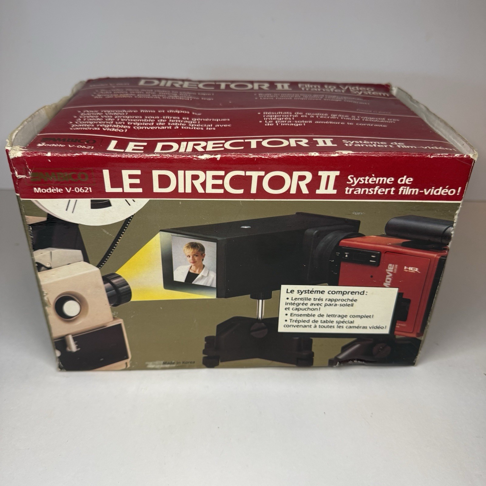 Vintage Ambico Model V-0612 Director Film To Video Transfer w/ Macro Lens NEW