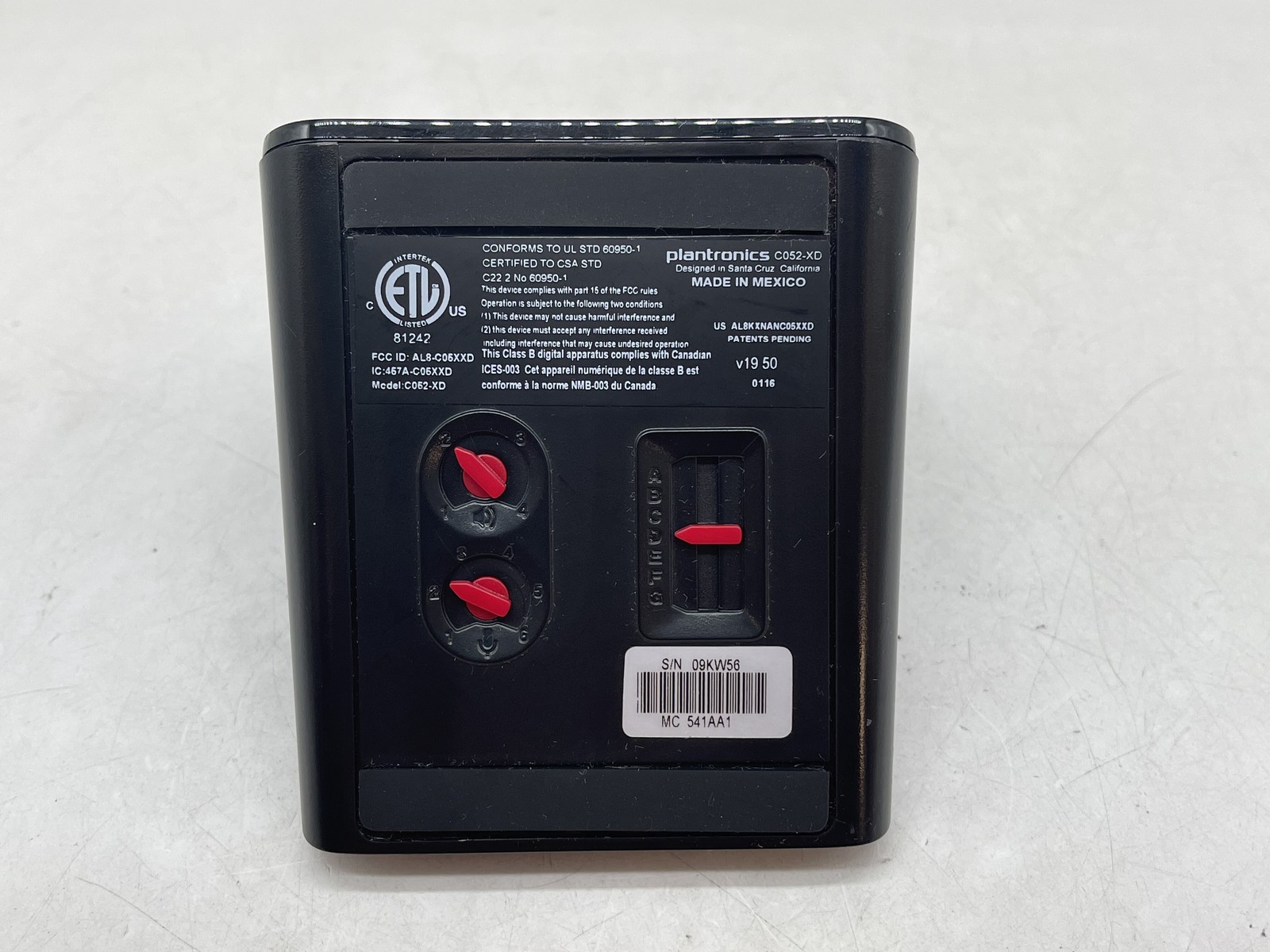 Plantronics Wireless Headset Base C052-XD Base Only FREE S/H