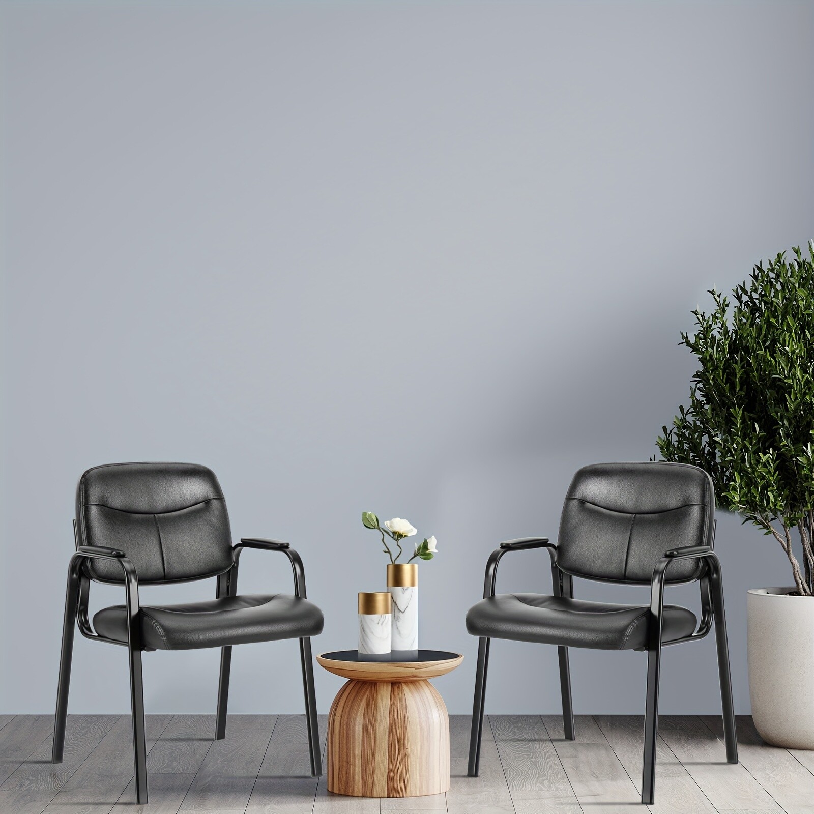 Waiting Room PU Leather Chairs. Padded arms. Elderly friendly