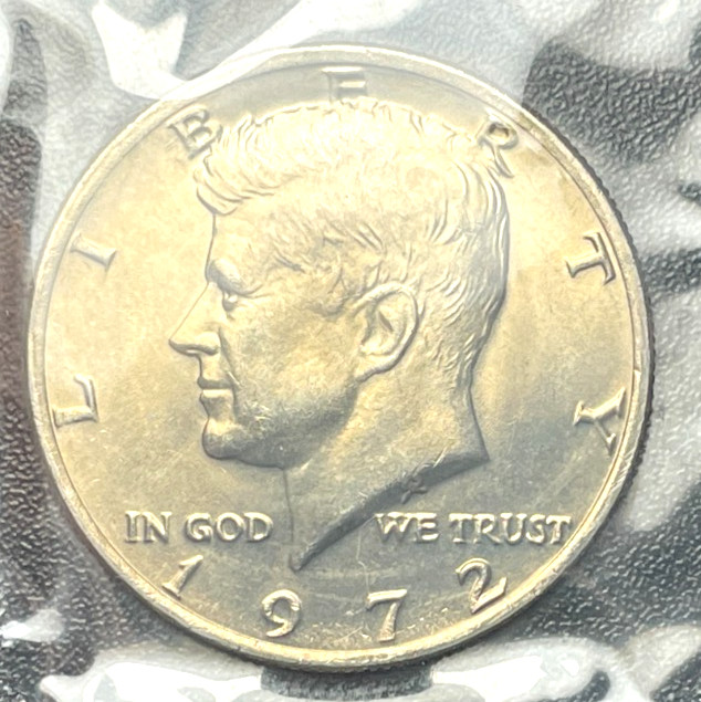 1972 Kennedy Half ** BU Half Dollar from the U.S. Mint in Original Cello