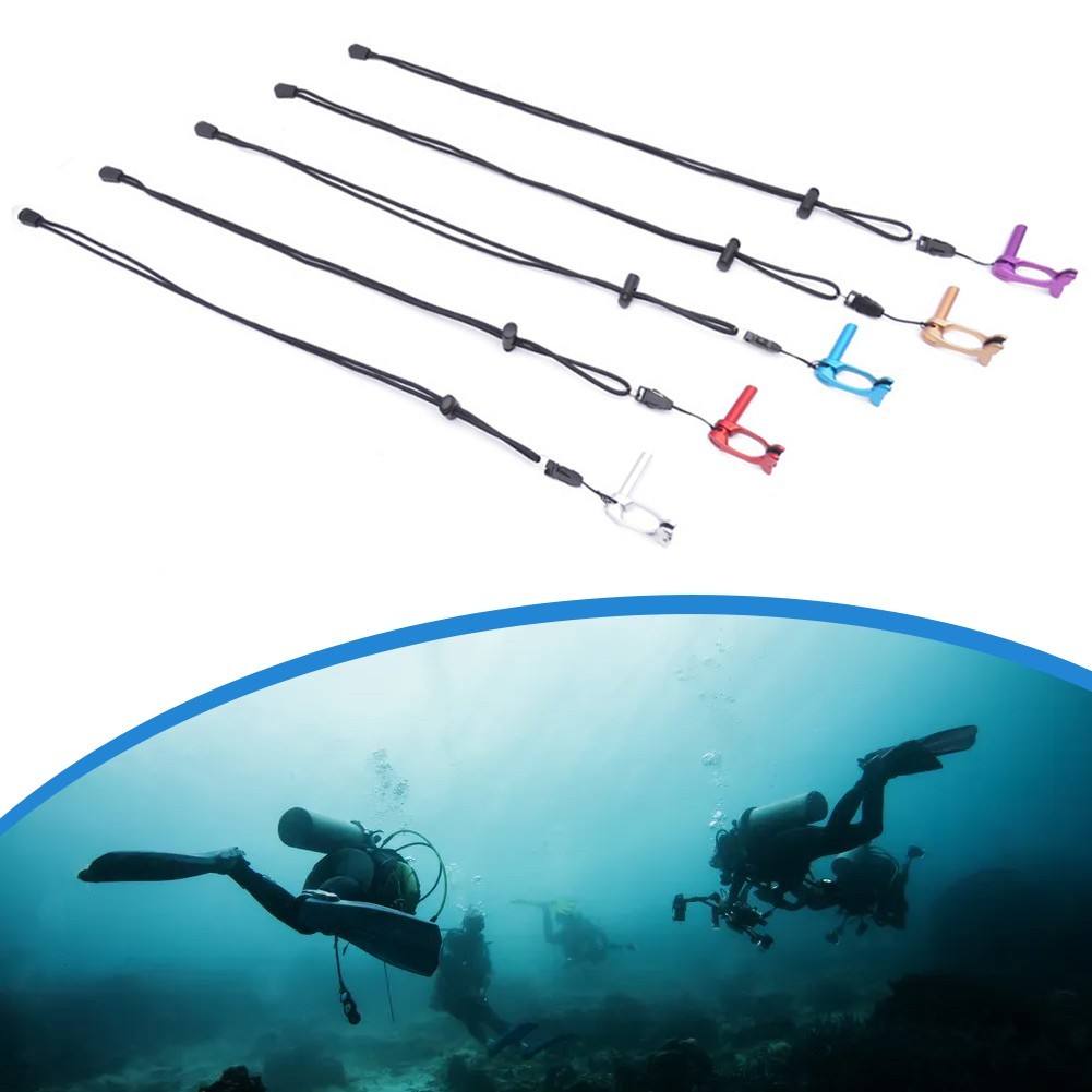 Adjustable Swimming Nose Clip with Lanyard for Secure For Freediving Use
