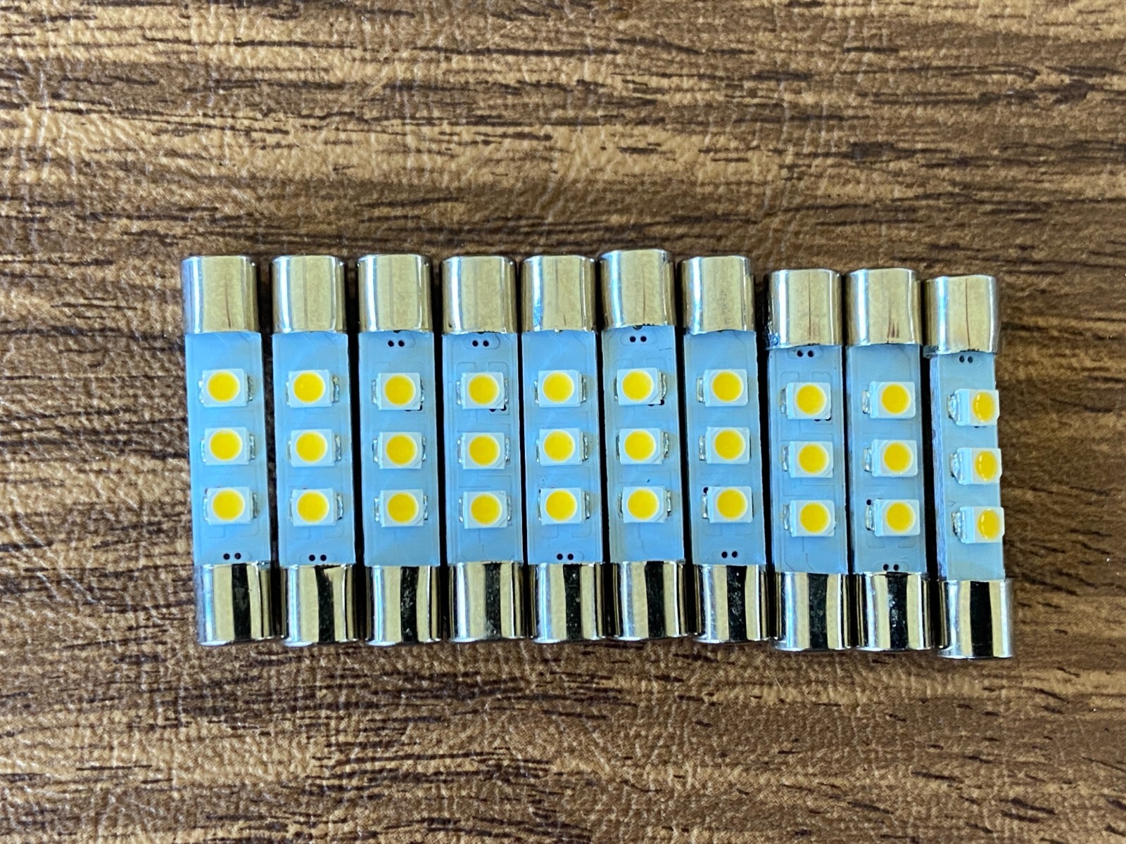 10 New Warm White 12V Fuse Lamp LED Light Bulbs for JVC Realistic