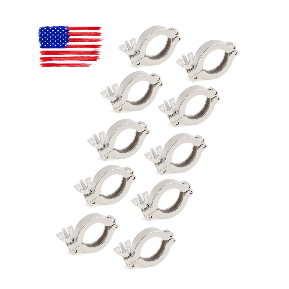 10X Aluminum Wing Nut KF25 Flange Quick Clamp for Vacuum Pipe TS ISO-KF Fitting