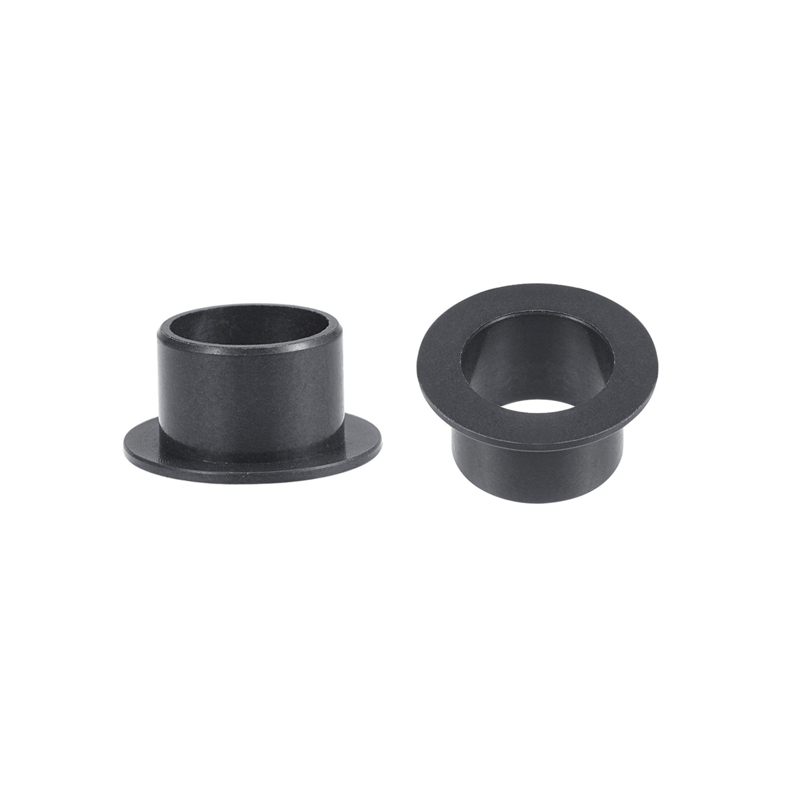 Flanged Sleeve Bearings 12mmx14mmx10mm POM Wrapped Oilless Bushings Black 2pcs