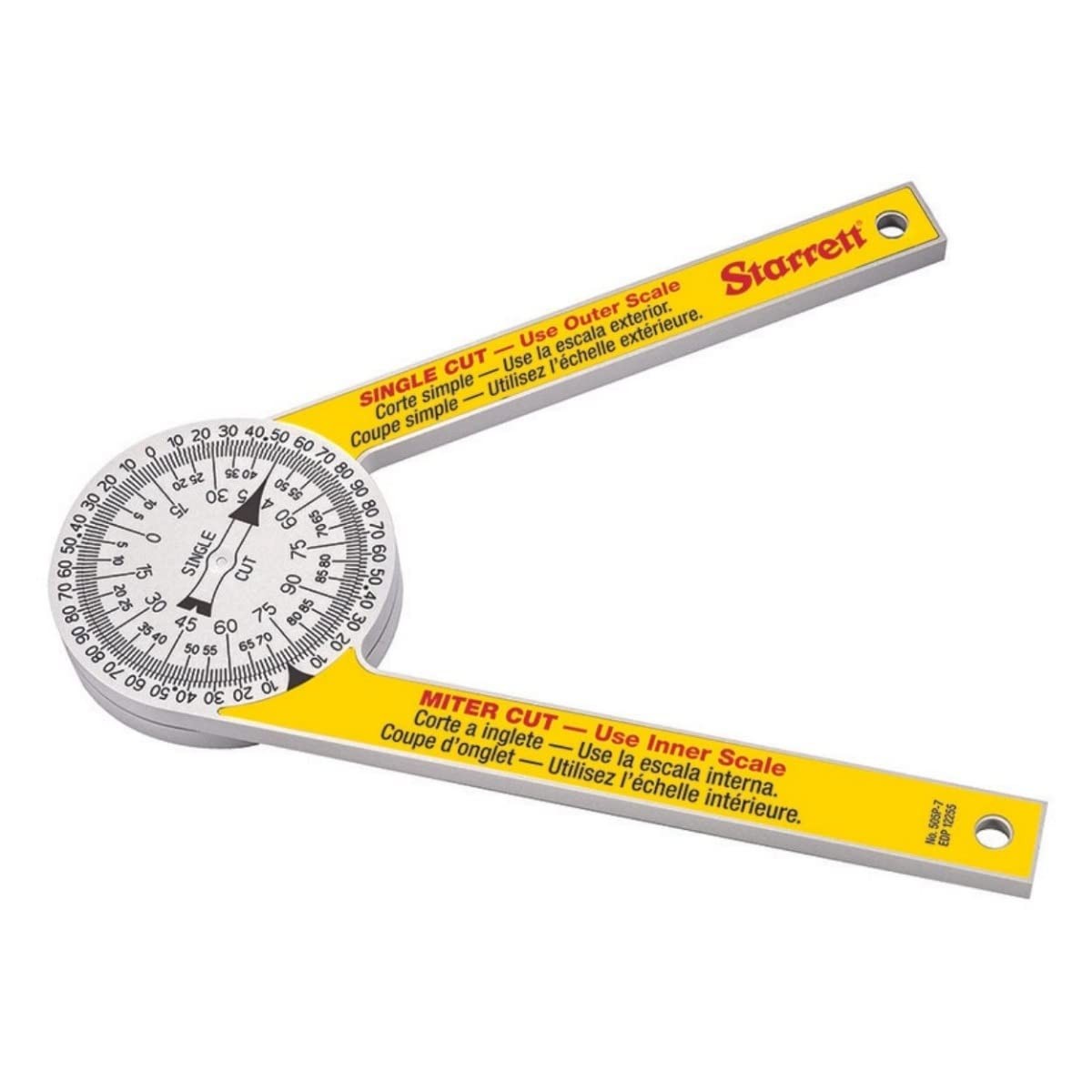 Starrett ProSite Miter Protractor Angle Finder with Two Laser Engraved Scale...