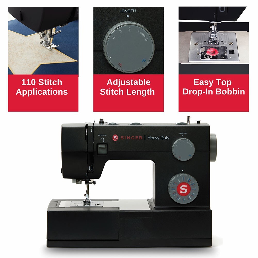 Singer Heavy Duty 4432 Sewing Machine (Black)