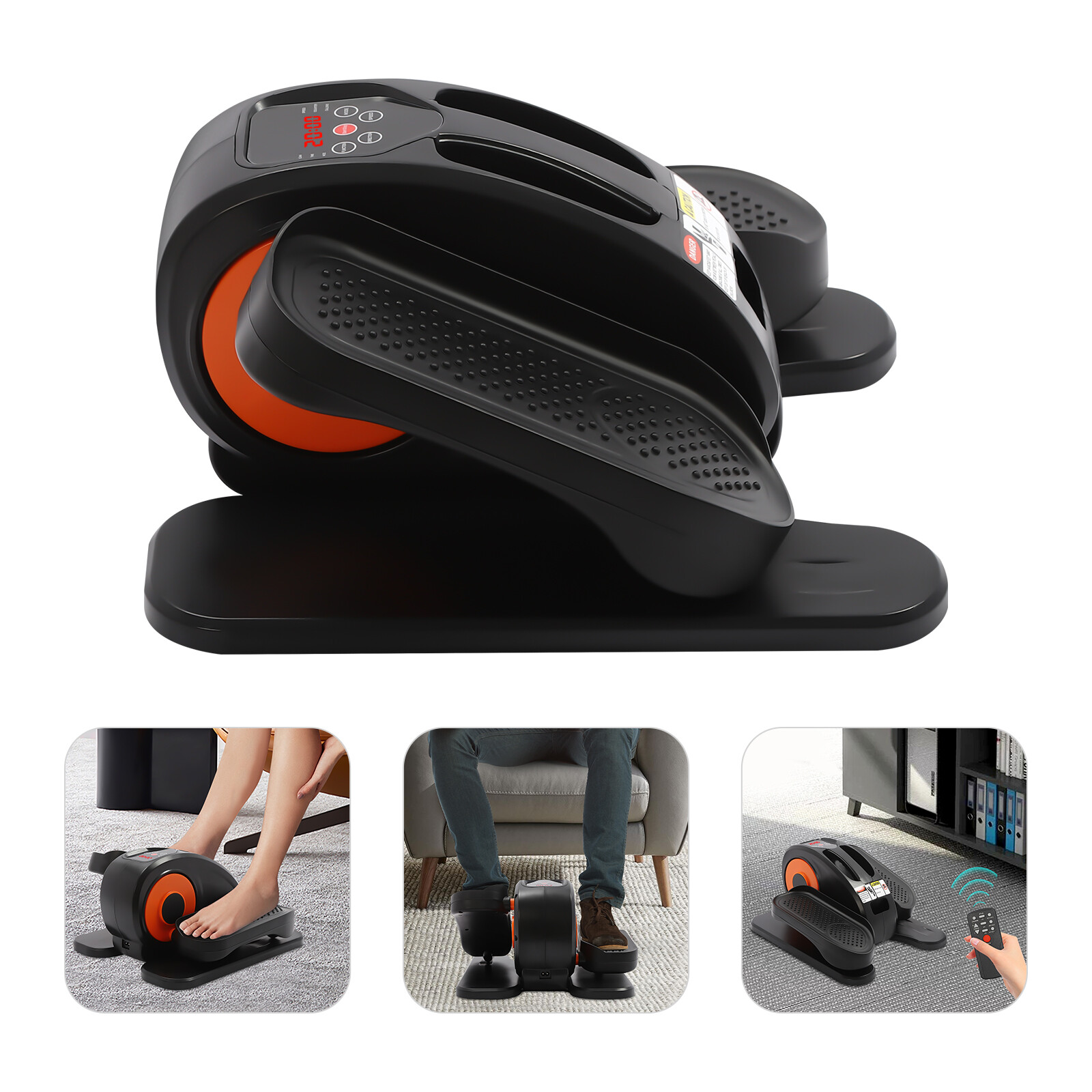 Elliptical Machine,Ellipse Leg Exerciser with Remote Control Under Desk Ellipse