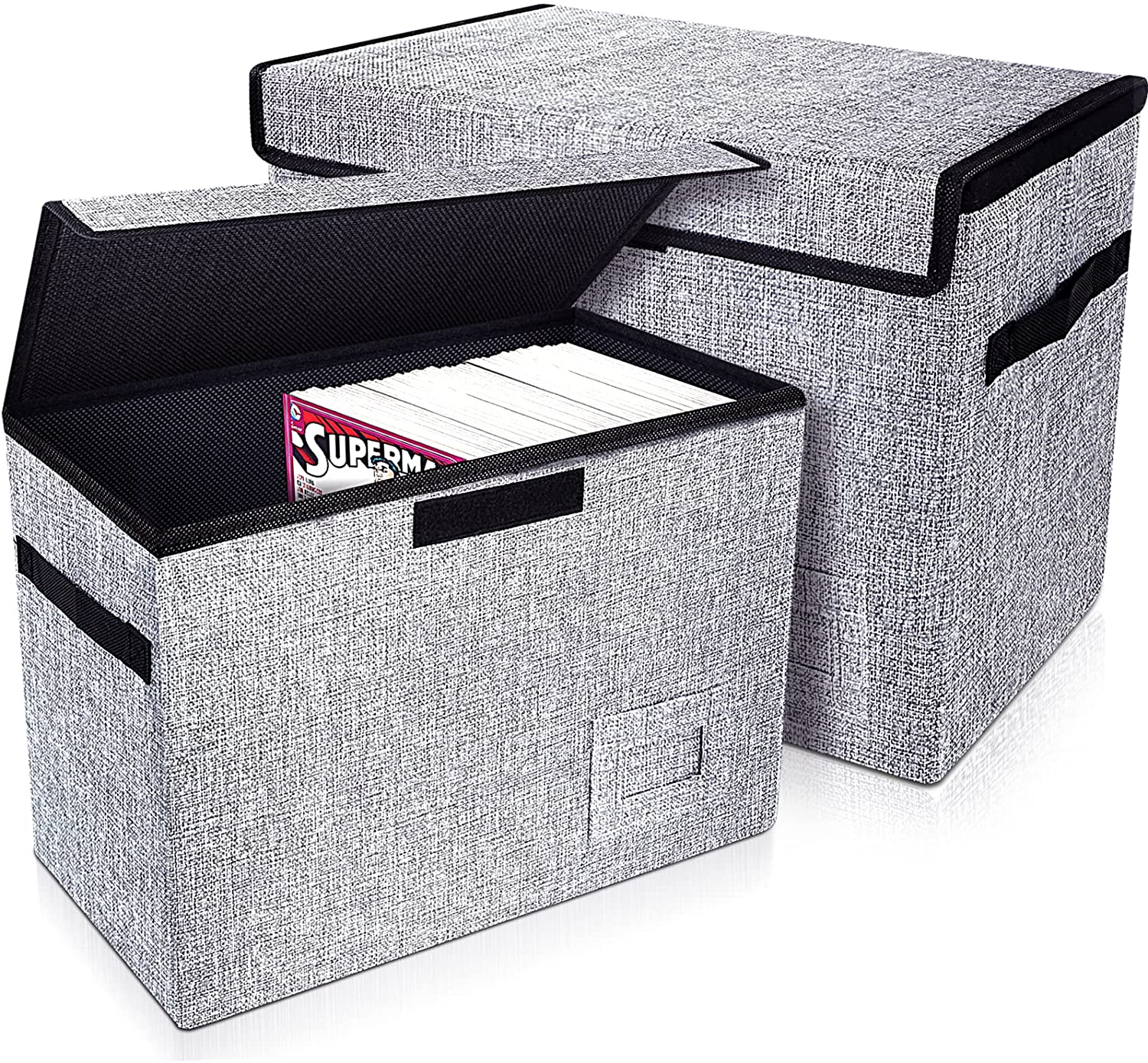 Leffis 2 Pack Comic Book Storage, Comic Book Box 15.5" X 7.5" X 11.3", Moldproof