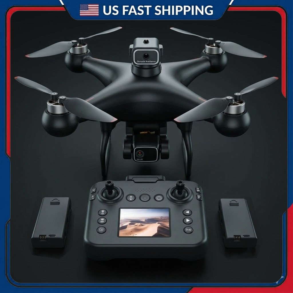 6K HD Camera Drone with FPV, 5G WiFi, Obstacle Avoidance, Dual Batteries Set