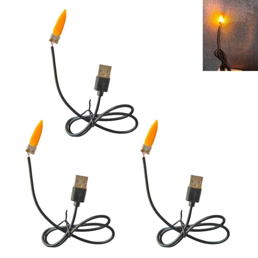 For Parties For Cafes USB Flame Lamp USB Powered 5V Power Realistic Flame Effect