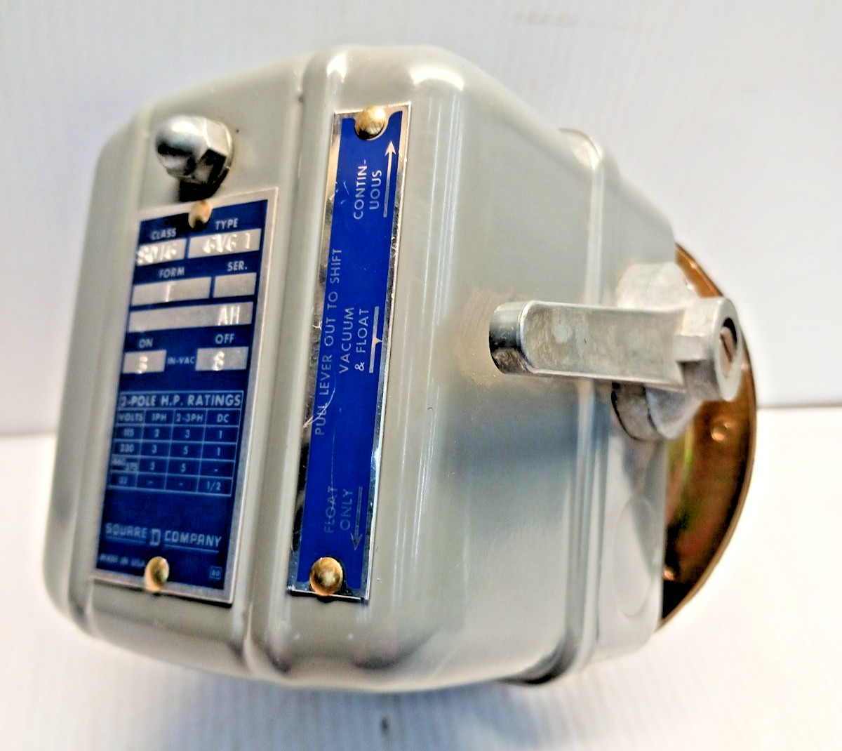 New Square D 9016 GVG1 Vacuum Switch 3 On 8 Off
