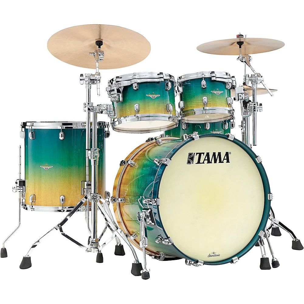TAMA Starclassic Maple 4-Piece Shell Pack w/22" Bass Marine Shoreline Movingui