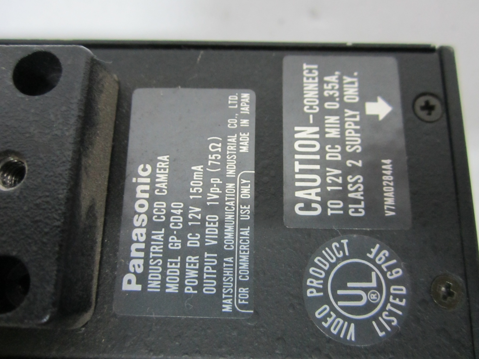 MICROSCOPE INSPECTION VIDEO CAMERA CCD PANASONIC GP-CD40 OPTICS AS IS BIN#N4-22