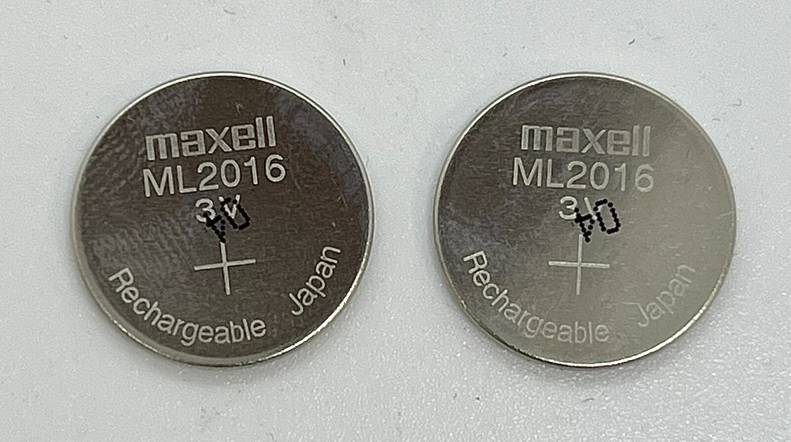 2 pcs New Rechargeable Lithium CMOS RTC Battery 3V Maxell ML2016 Casio Solar