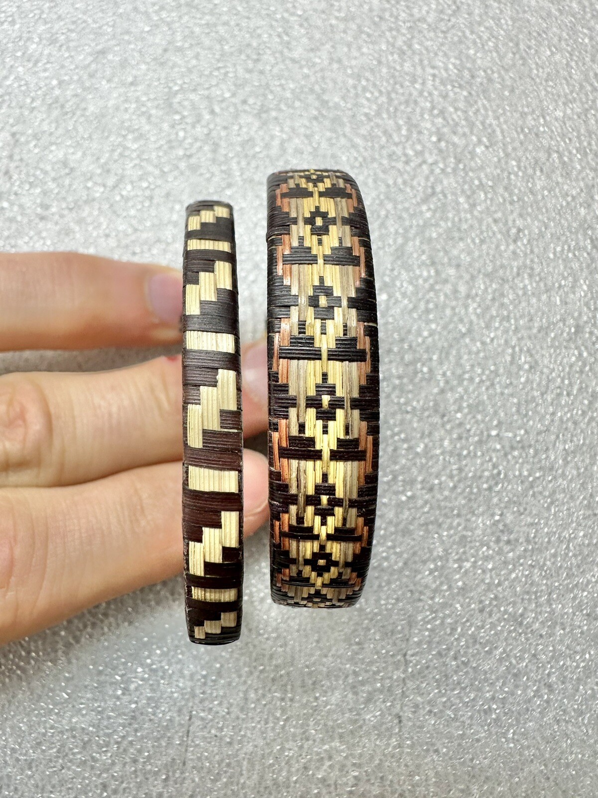 2 Handmade Woven Aztec Bracelets