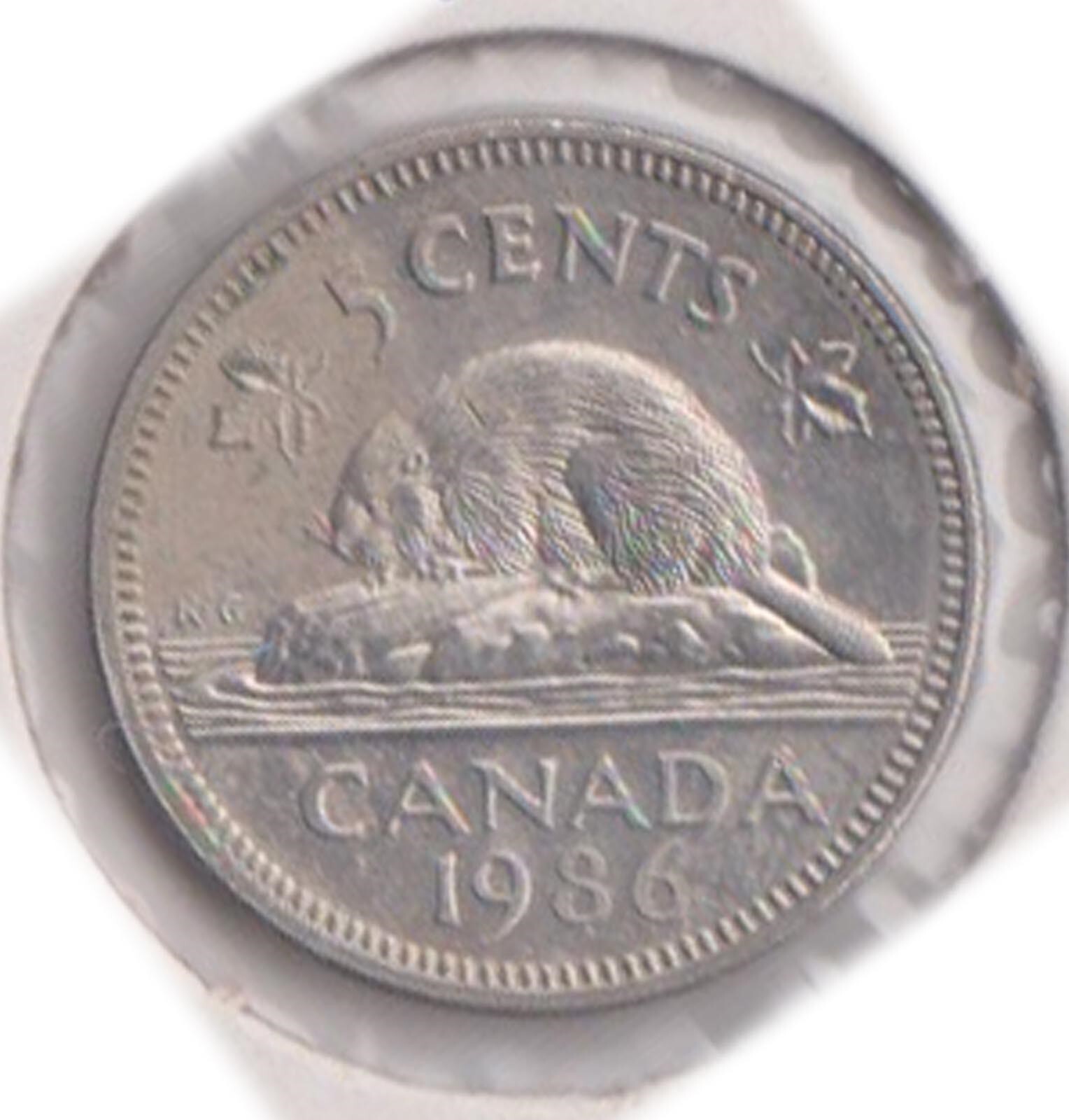(H205-84) 1986 Canada 5c coin (CI)