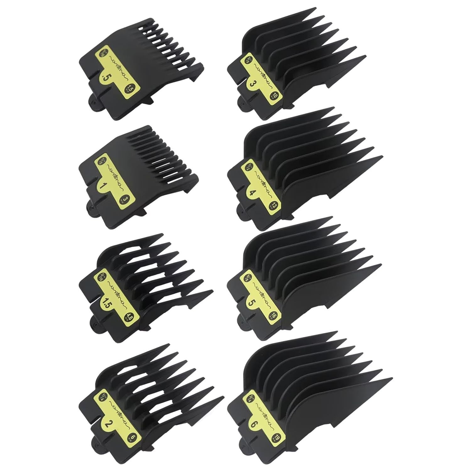 8pcs Clipper Guards for BaBylissPRO Barberology FX870, FX880, FX825, and FX673 C