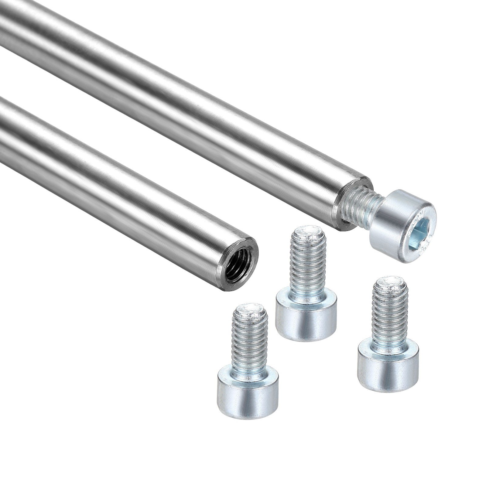 2 Pcs Linear Motion Rod Shaft Guide, 8mmx150mm 304 Stainless Steel with Screws